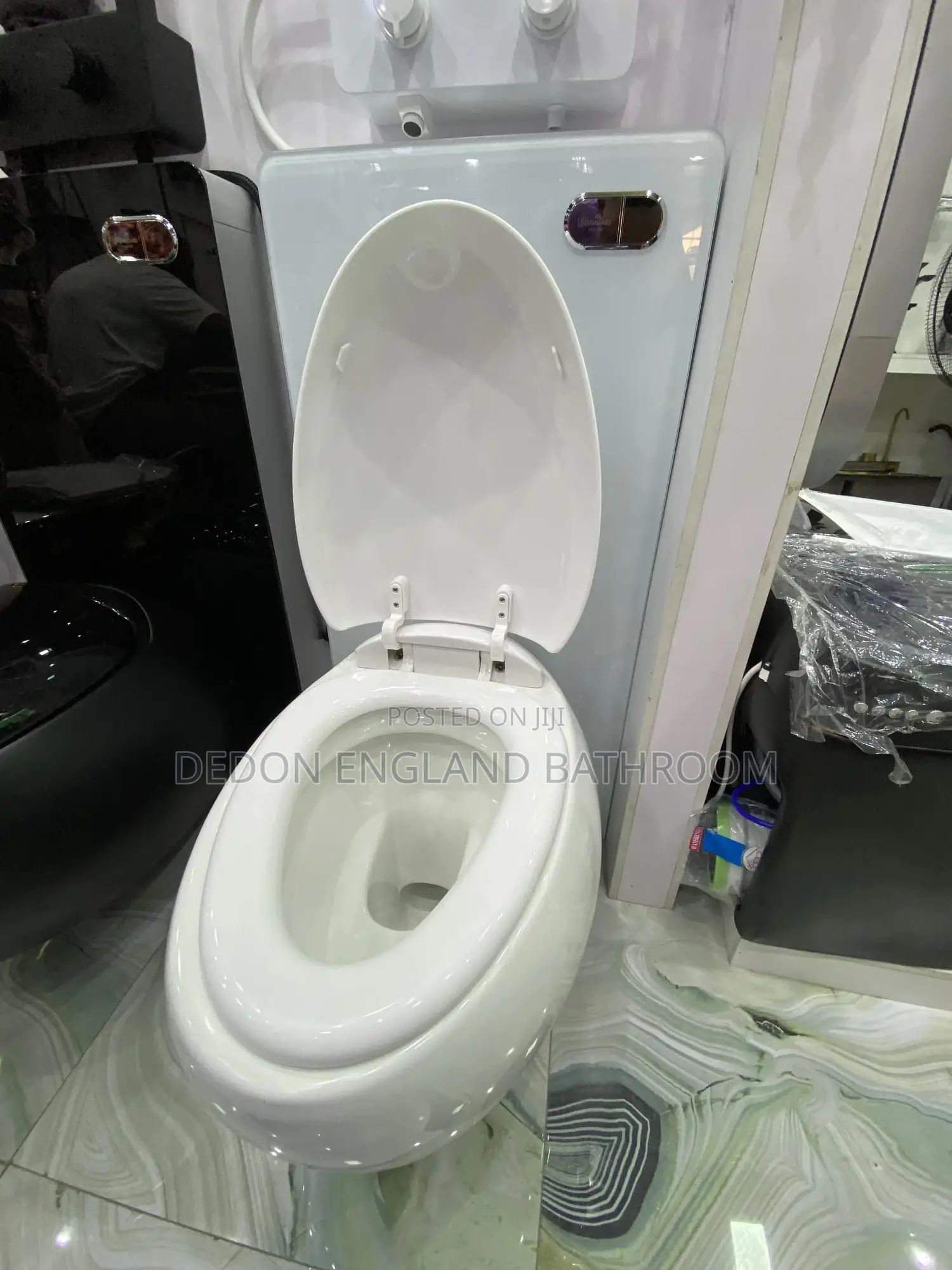 High Quality England Egg Shape Concealed Wc With Glass Surface Tank