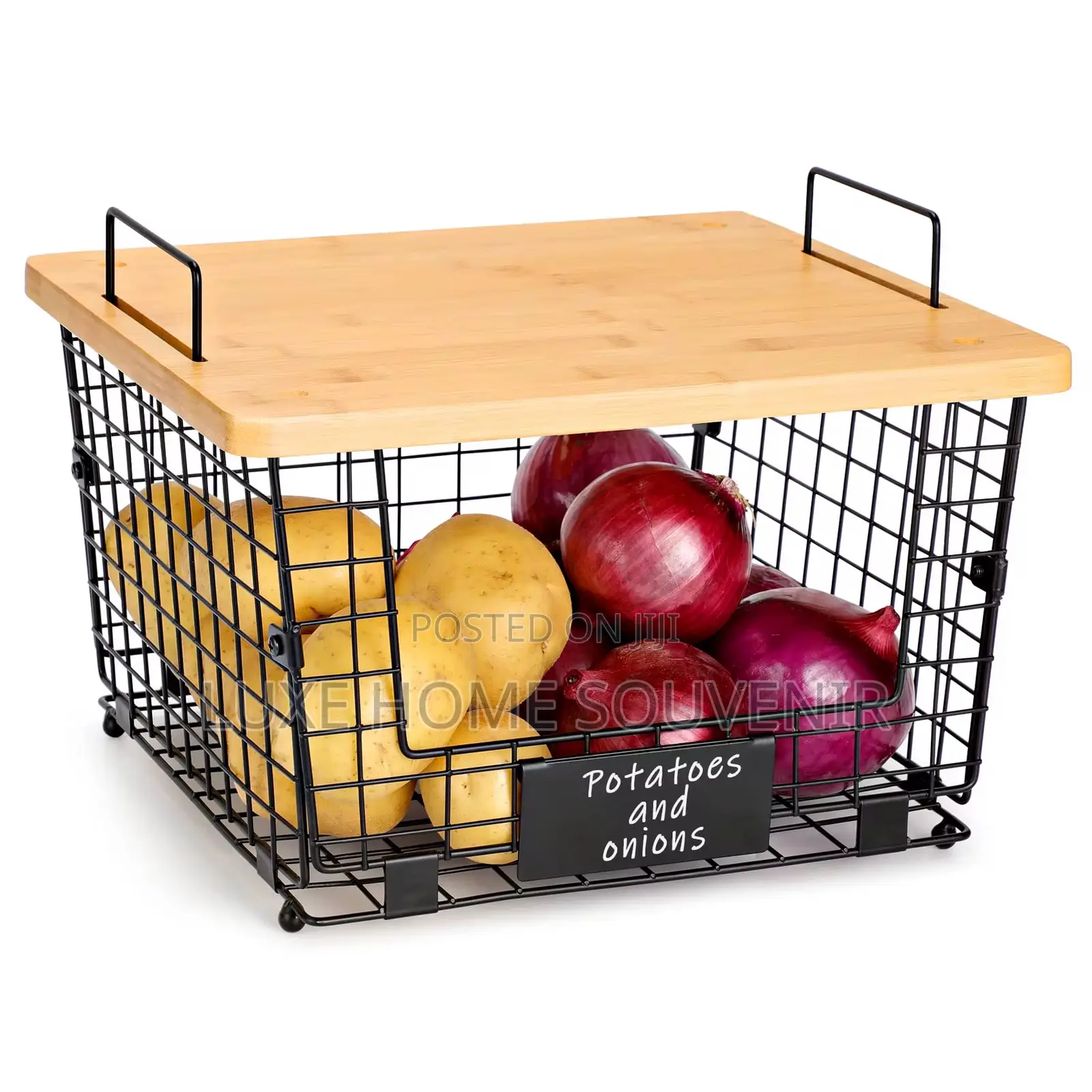 Vegetable Basket With Bamboo Cover