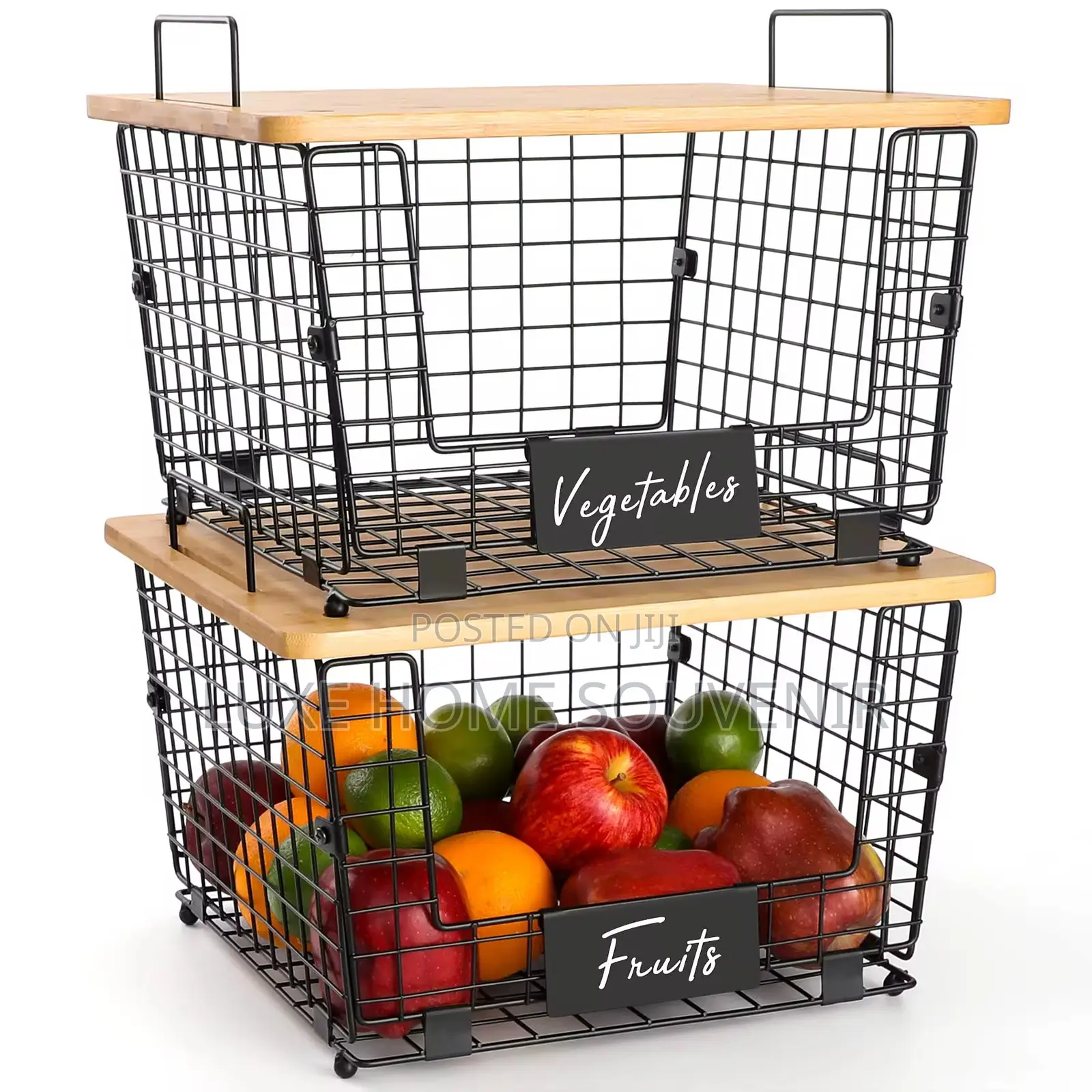Vegetable Basket With Bamboo Cover