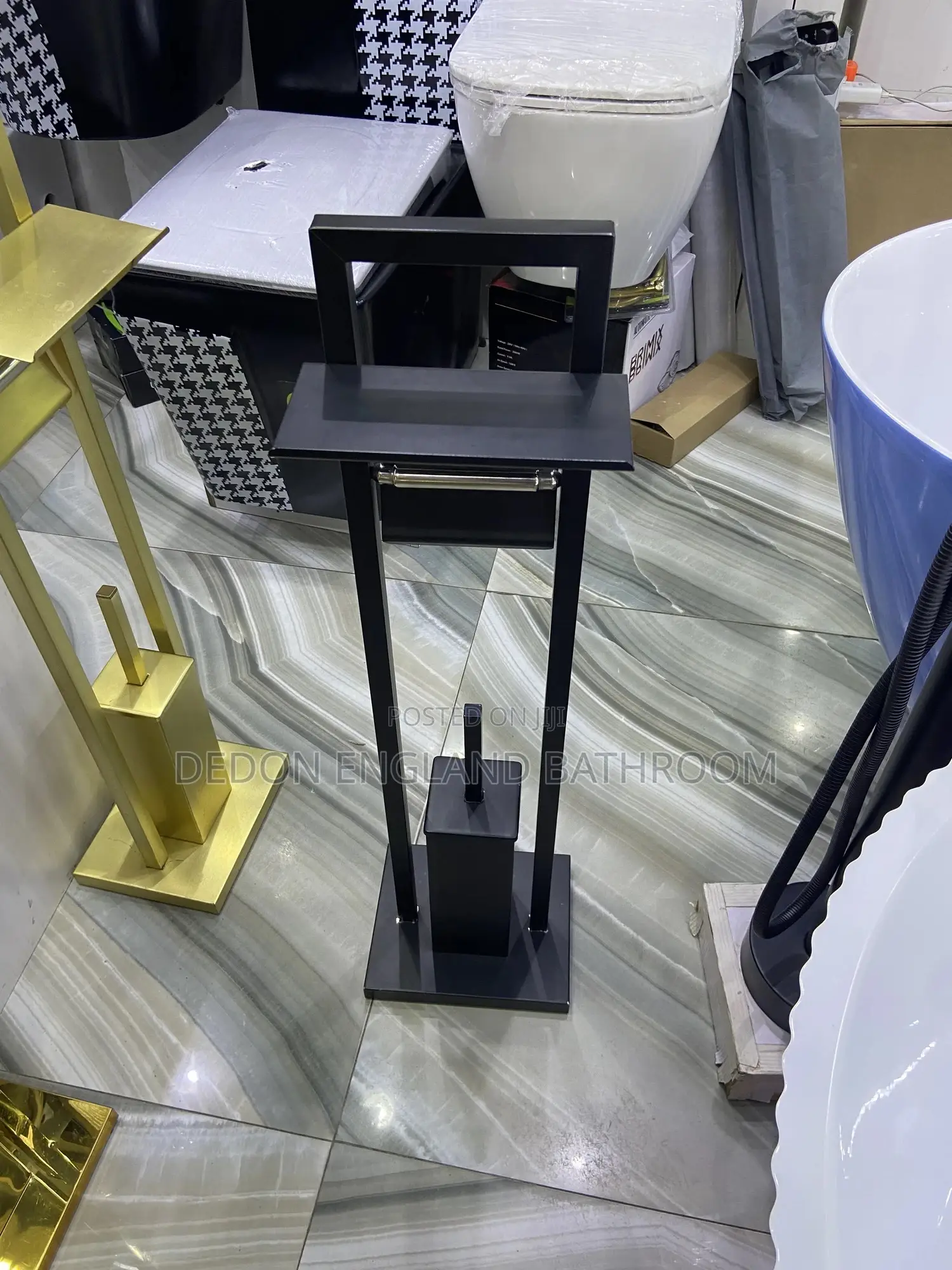 High Quality England Black Standing Bathroom Accessories