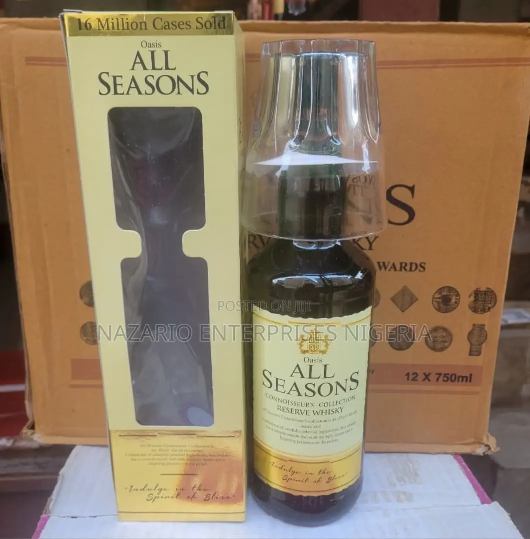 All Seasons Whisky With Glass Cup by 12 Bottles