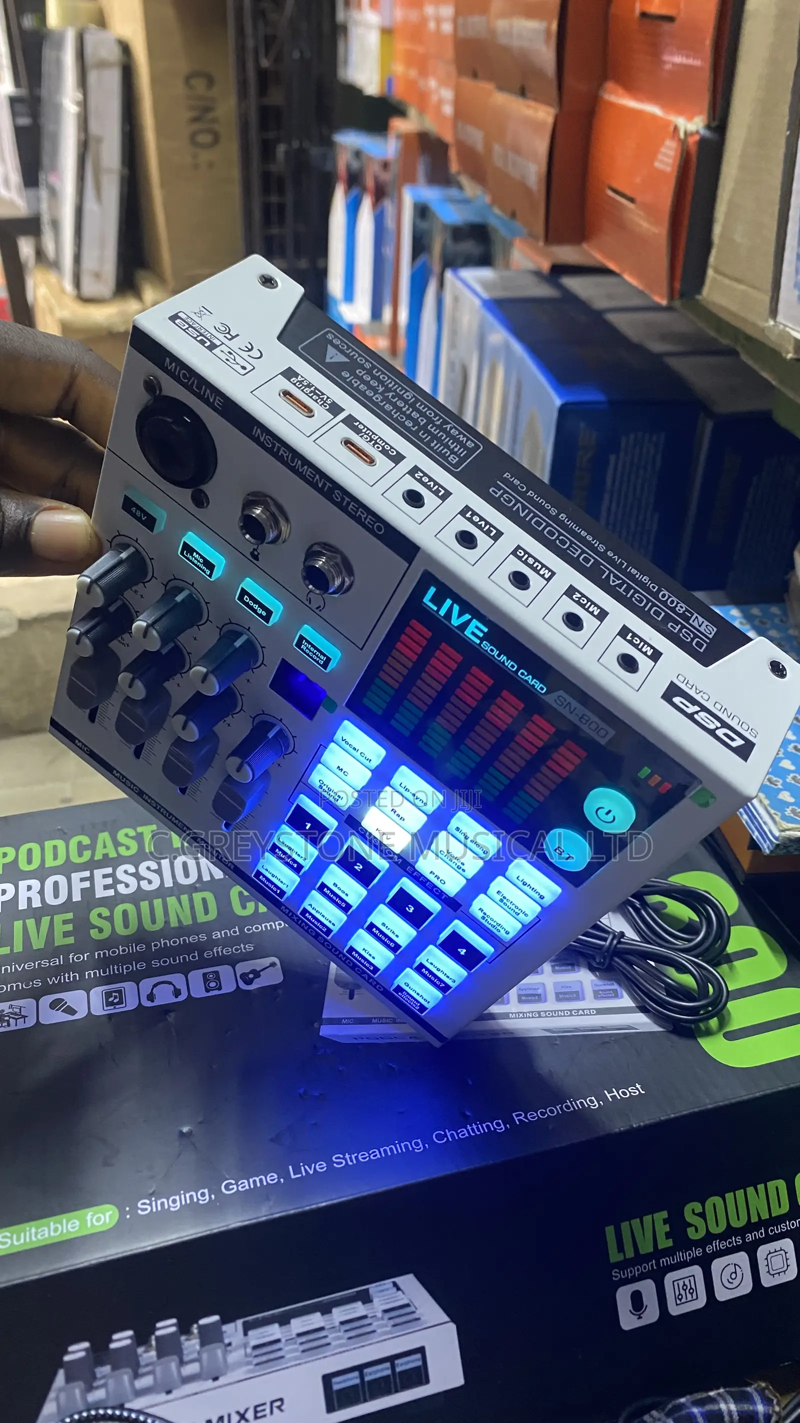 Sn-800 Podcast Mixer Live Sound Card
