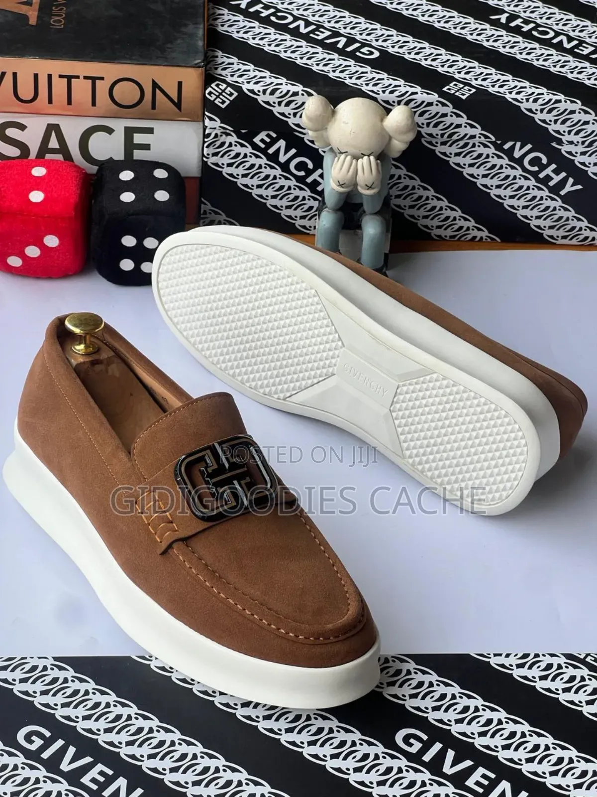 Givenchy White Sole Suede Loafers