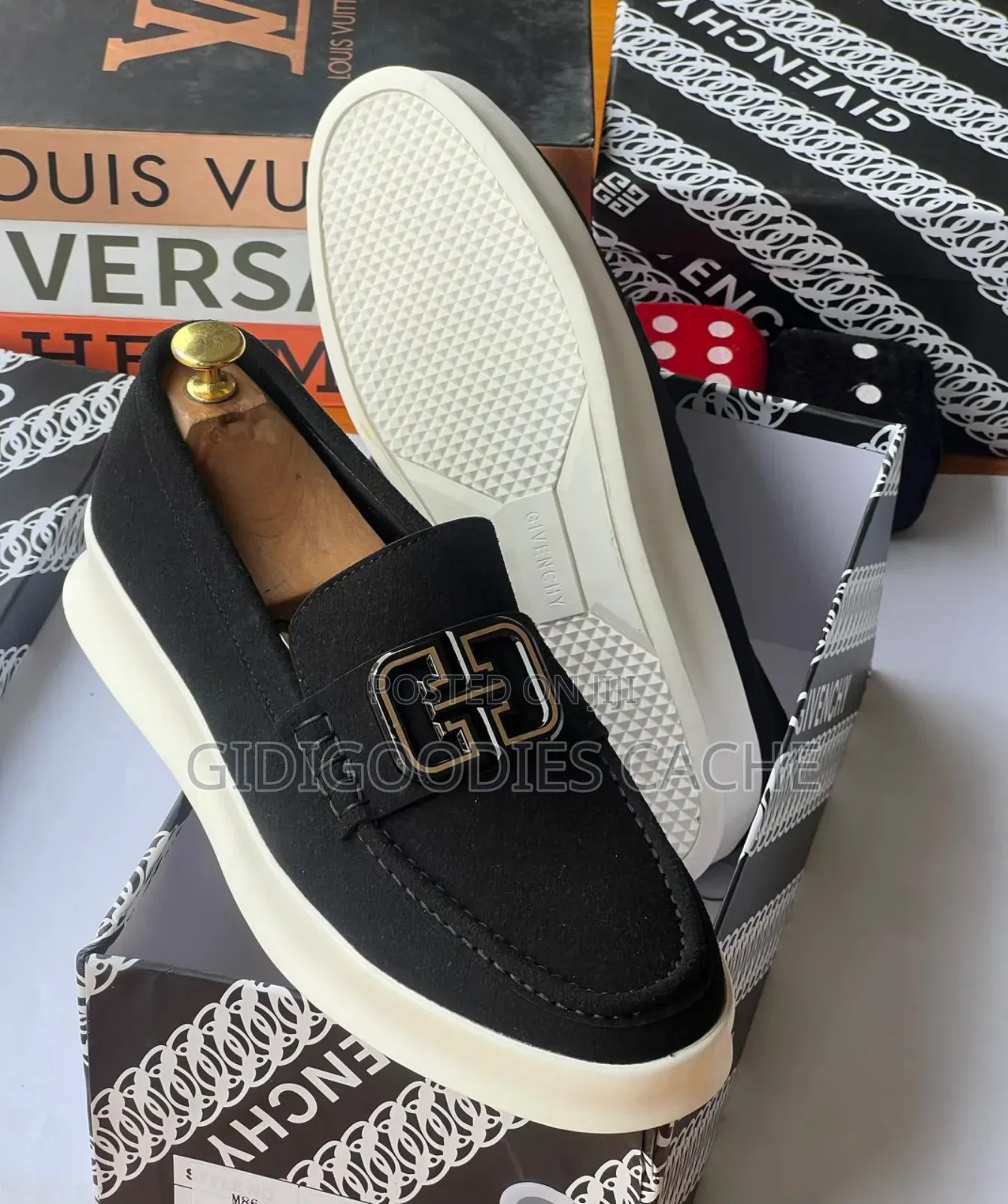 Givenchy White Sole Suede Loafers