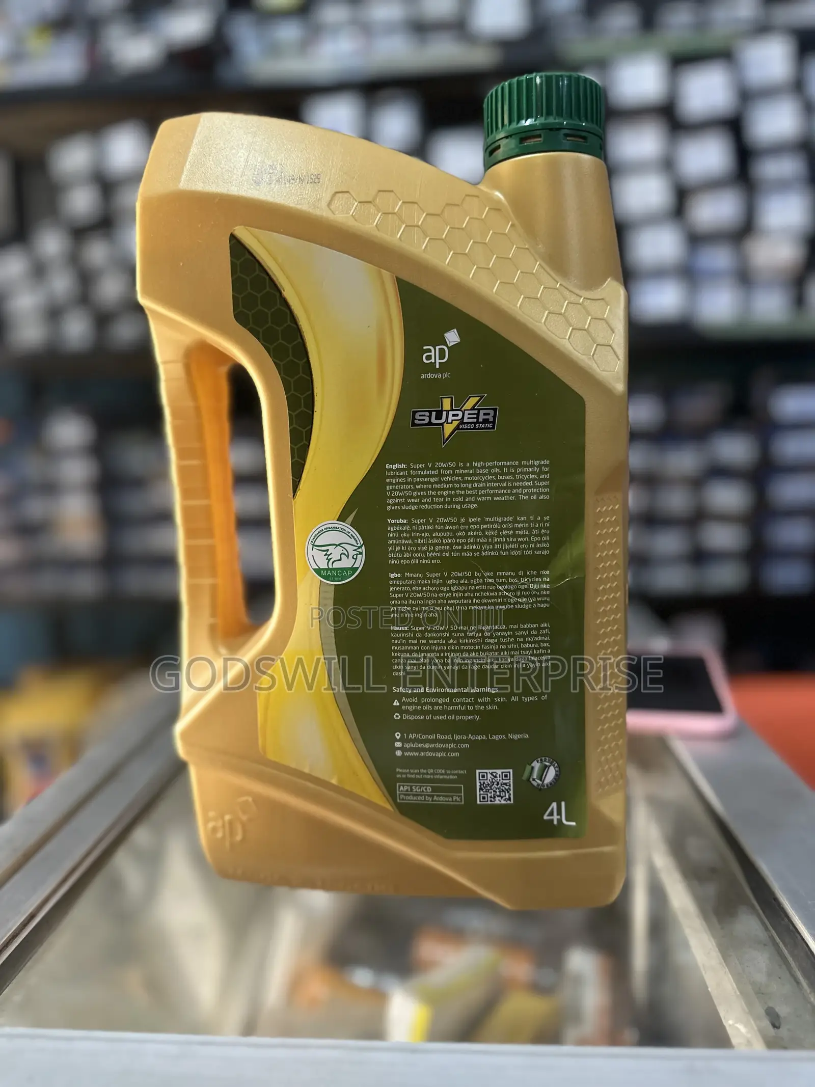 Ap Super v Sae 20w-50 Engine Oil (4 Litres)
