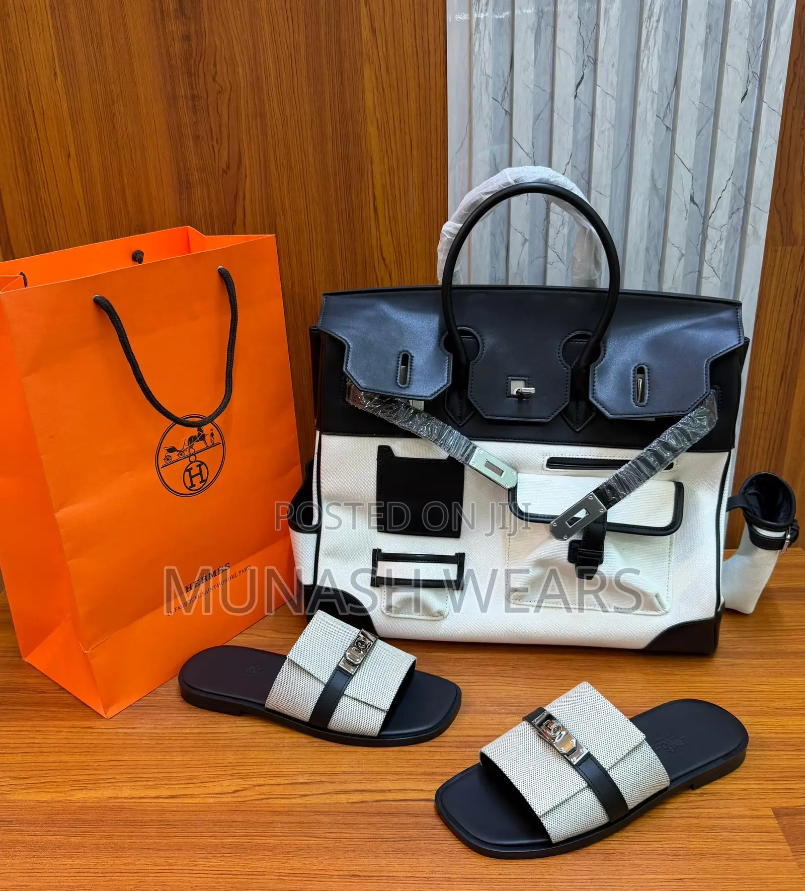 Luxury Hermes Bag X Slipers For Classic Men