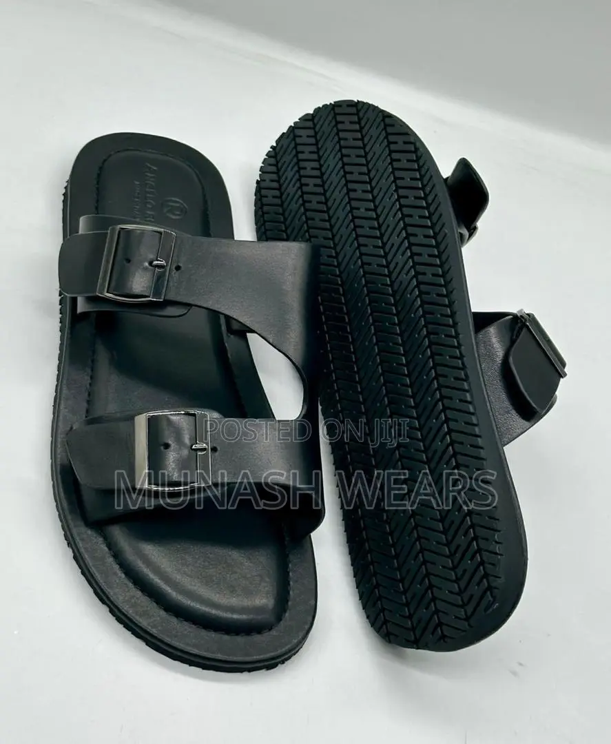Italian Leather Slipers For Men 40-46