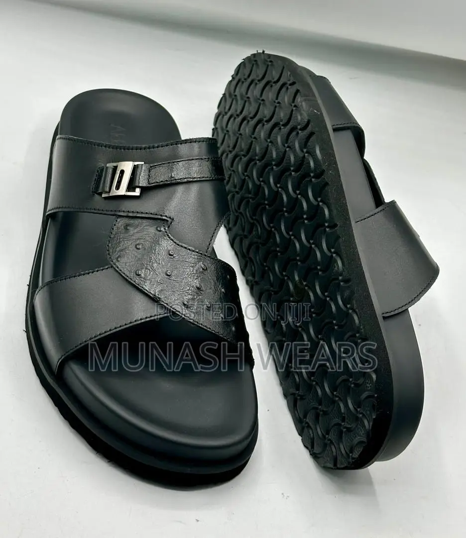 Italian Leather Slipers For Men 40-46