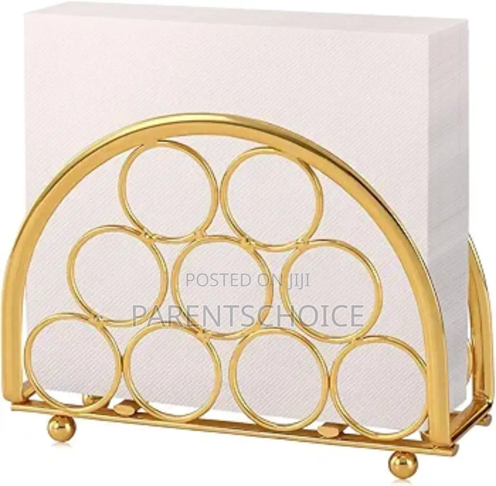 Gold Decorative Napkin Holder for Tables, Kitchen, Restaurant and Bar
