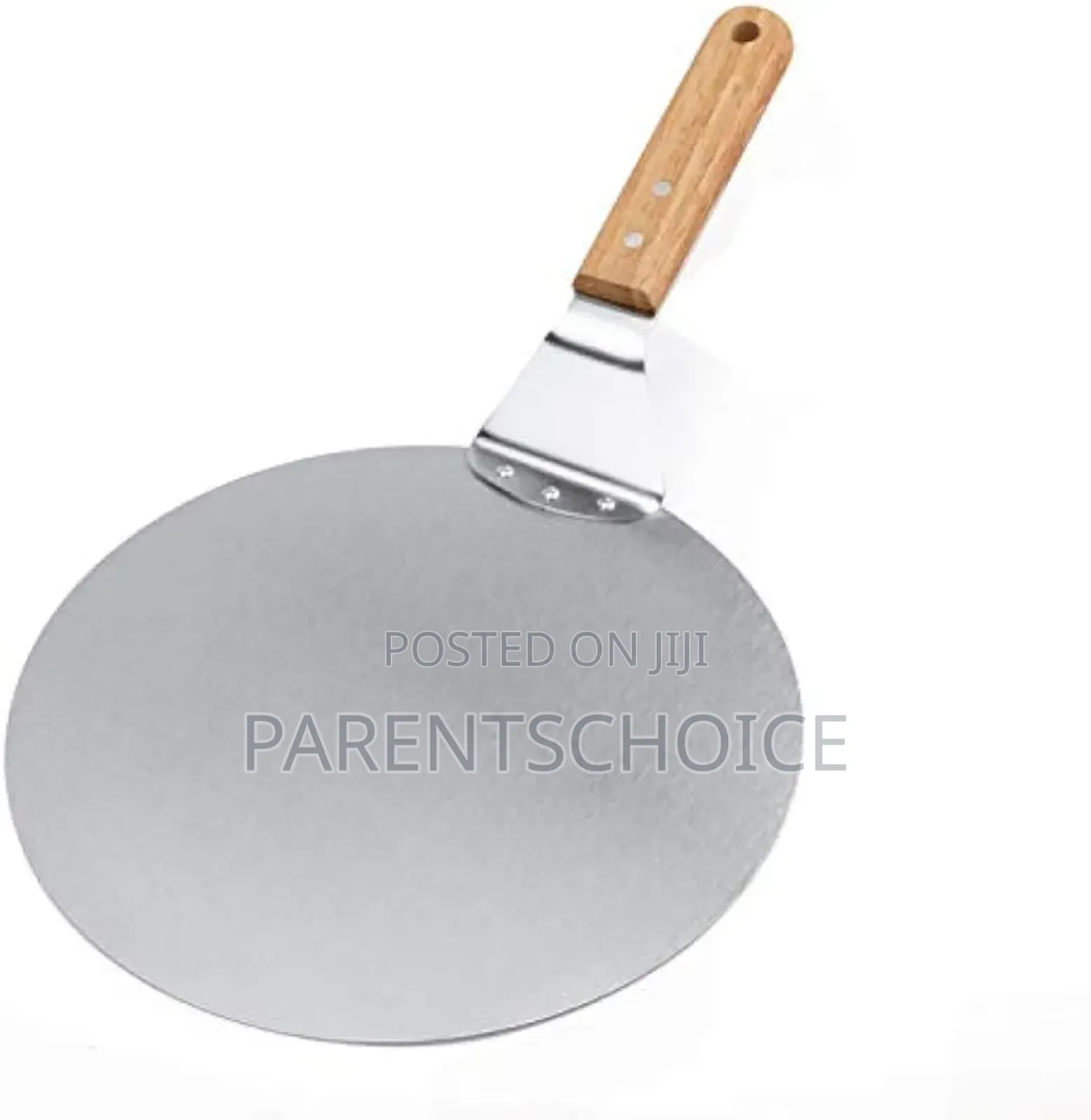 Stainless Steel Pizza, Cake Lifter With Wooden Handle