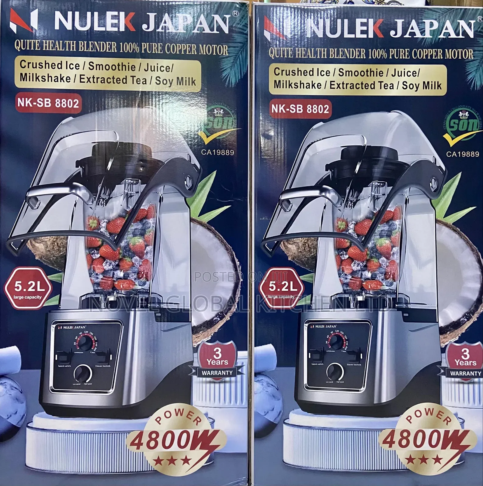 Nulek Japan 5.2l Monster Blender With 3yrs Warranty