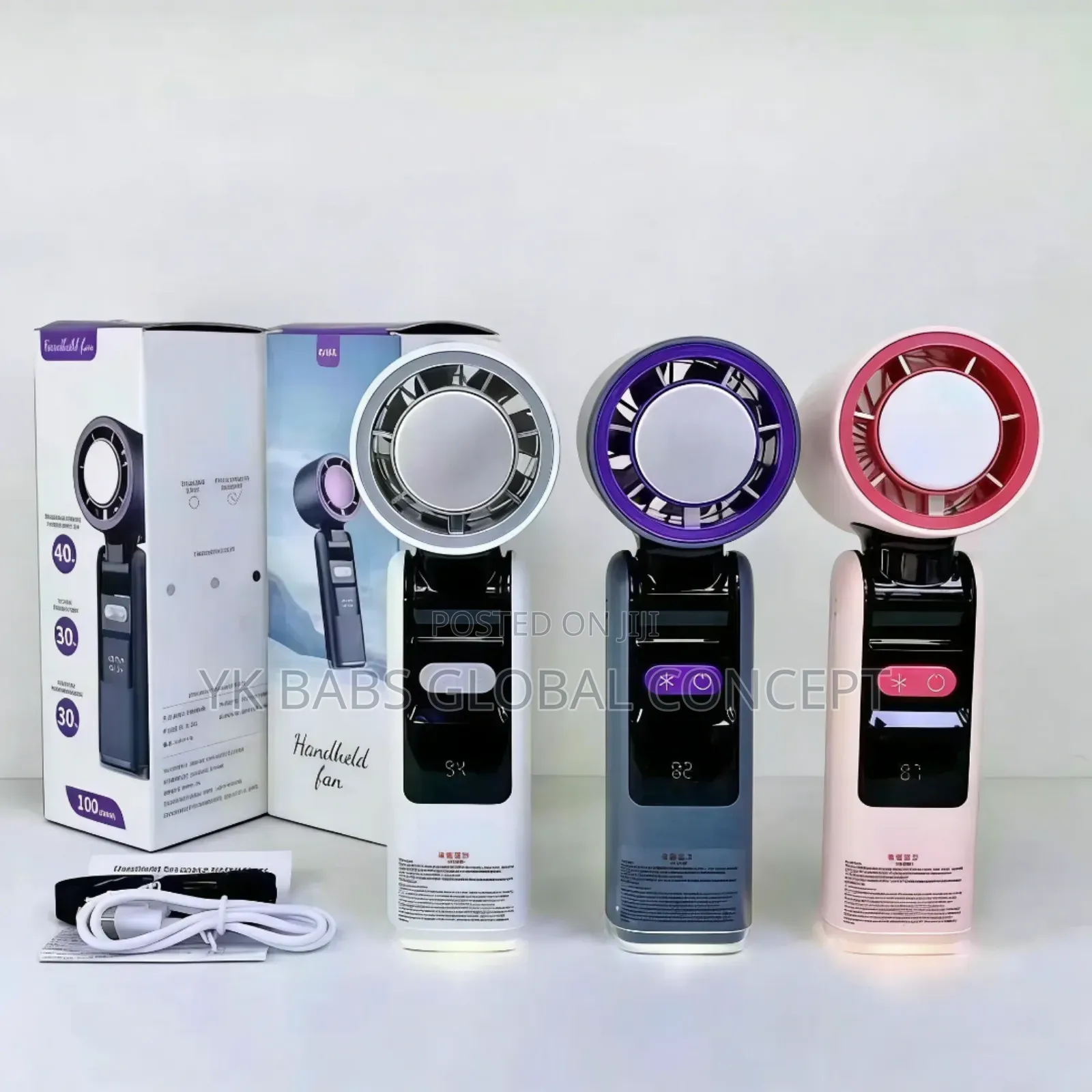 Rechargeable Bladeless Mini Ac Fan With Rope