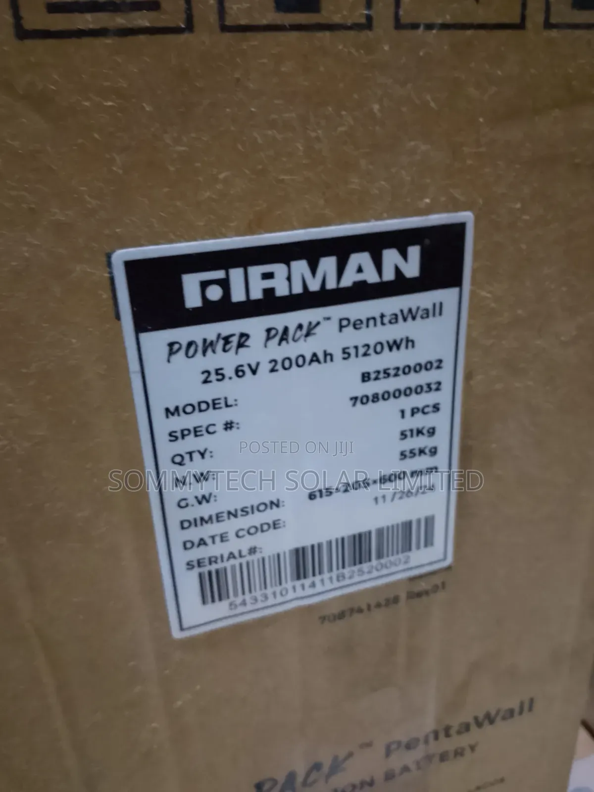 10kwh _48v Firman Luthiun Battery