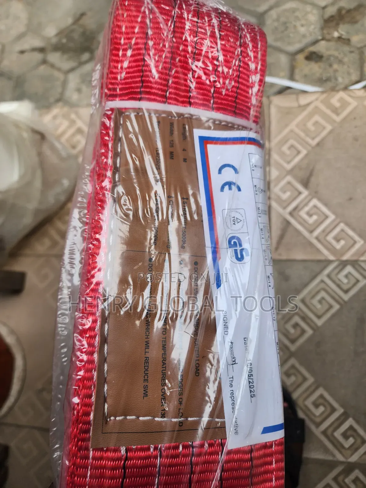 5ton X 4m Lifting Belt