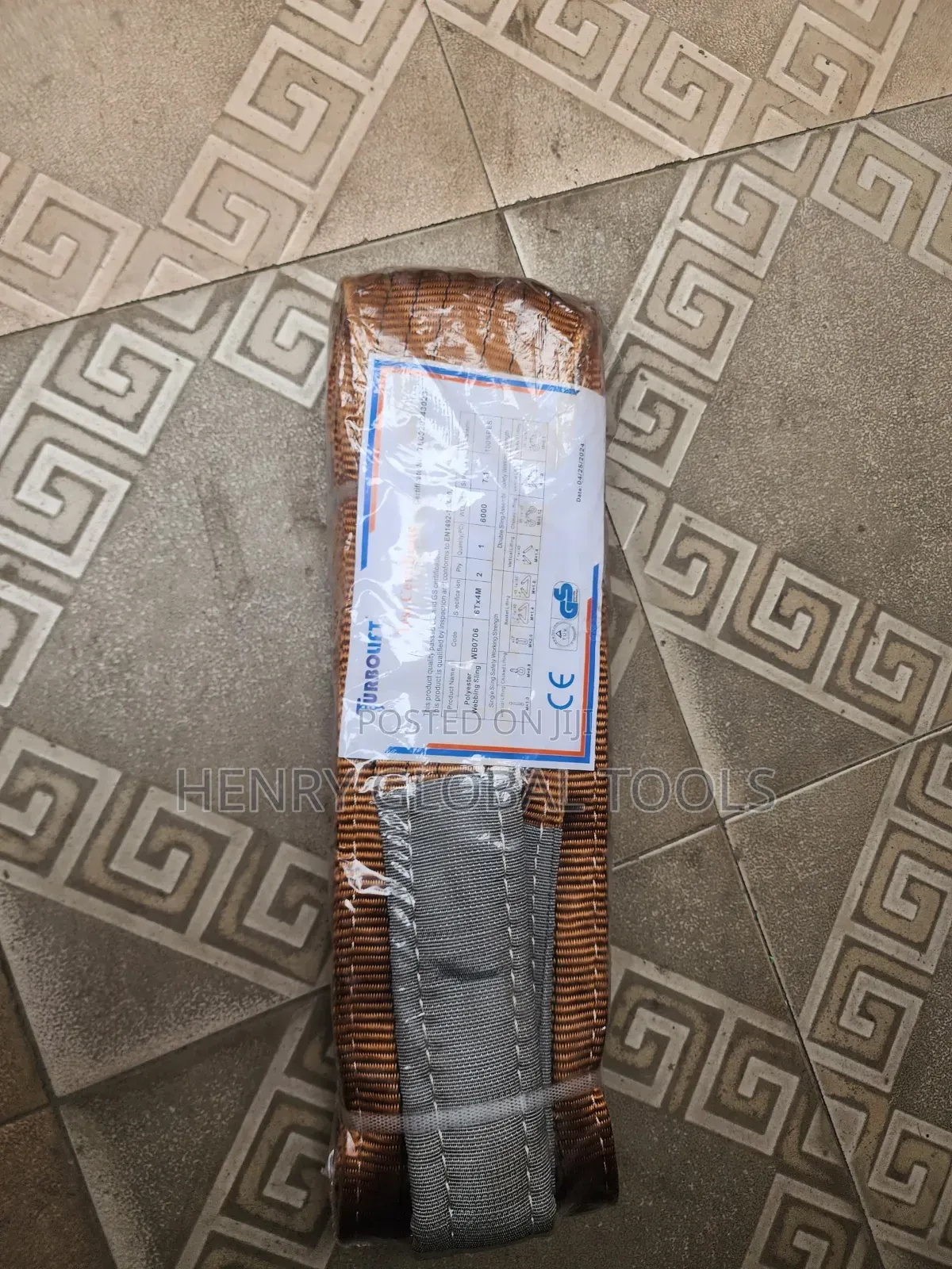 6ton by 4metres Lifting Belt