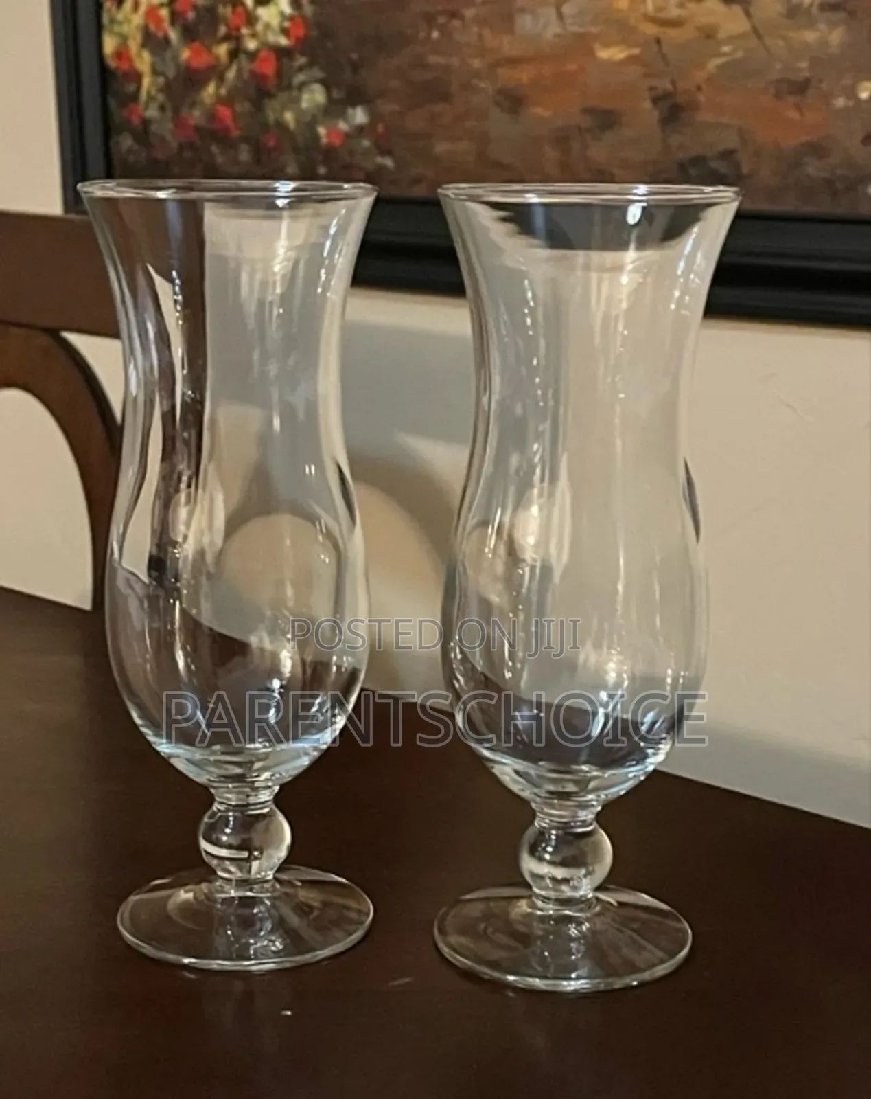 Elegant Clear Glass Hurricane Cup -- 6pcs