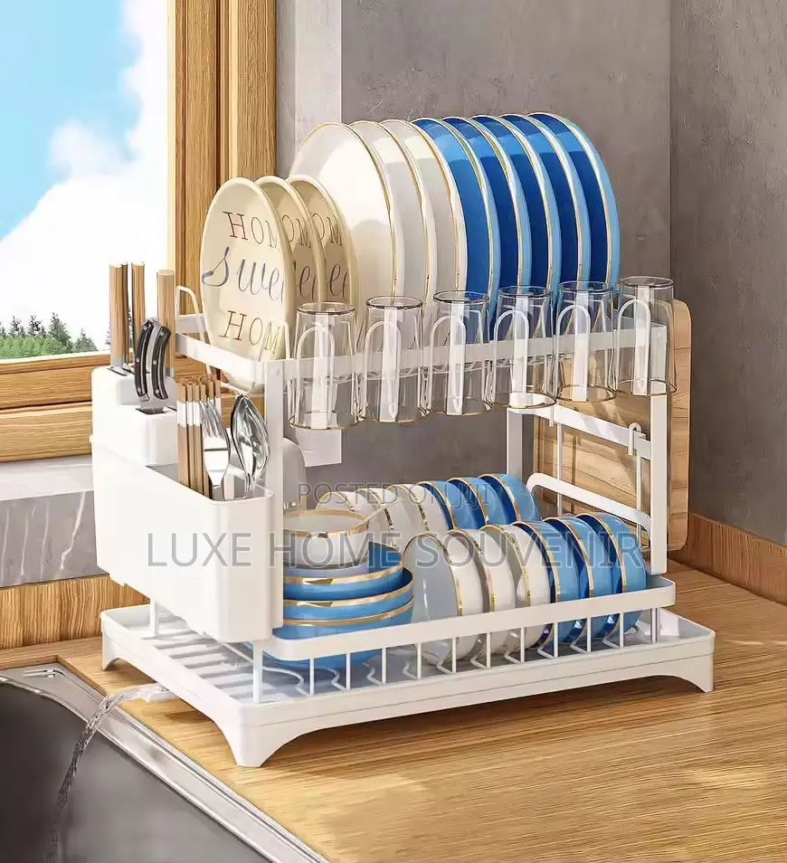 2 Tier Dish Draining Rack