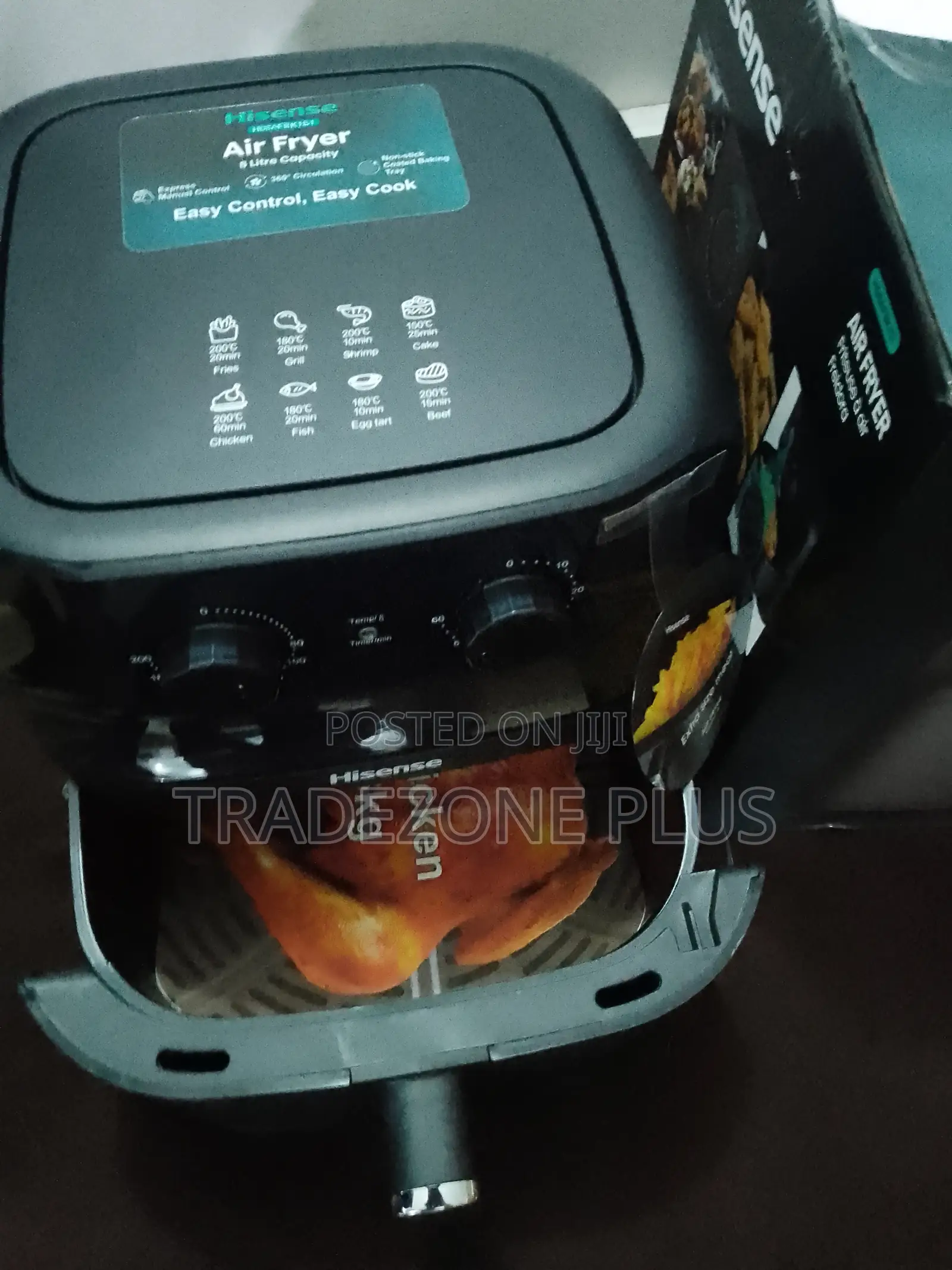Hisense 8l Compact Design Air Fryer With Large Interior Basket