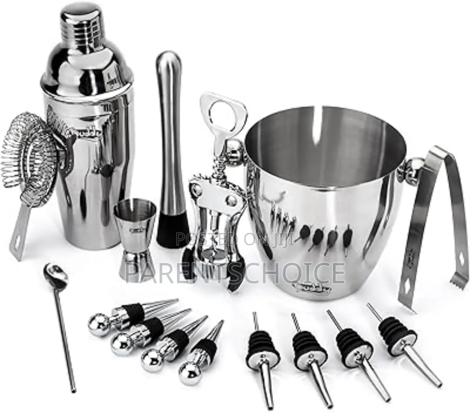 16-Piece Stainless Steel Cocktail Set