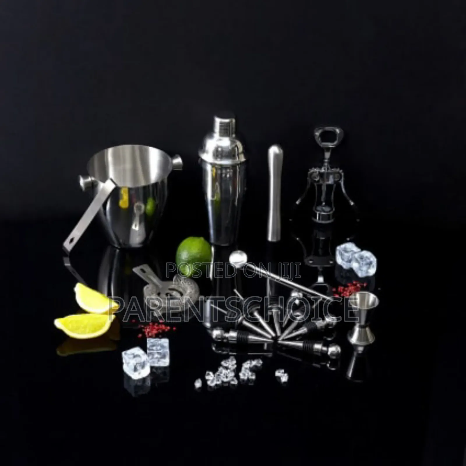 16-Piece Stainless Steel Cocktail Set