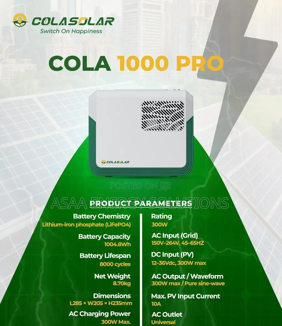 Colasolar 1kwh Solar Generator With Warranty