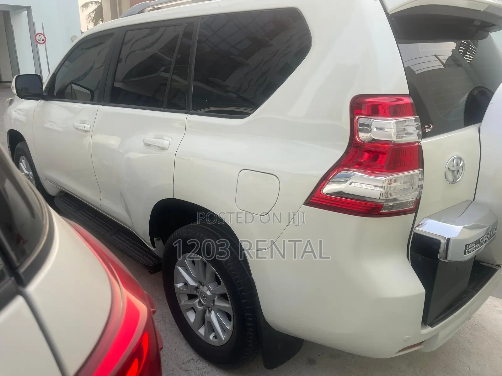 White Toyota Prado Now Available for Hire