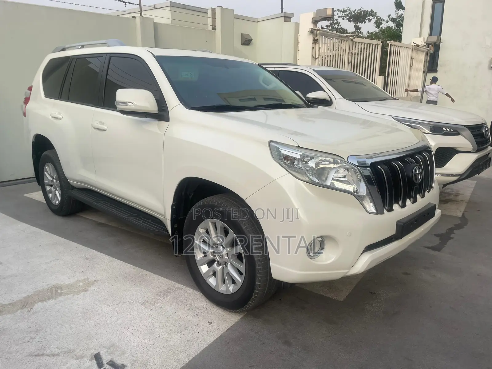 White Toyota Prado Now Available for Hire