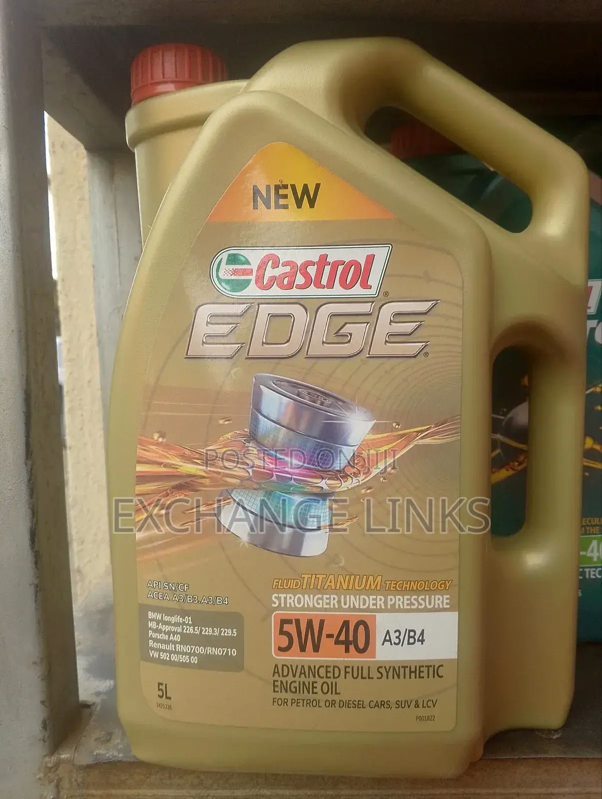Castrol Edge 5w-40 Full Synthetic Oil 5l