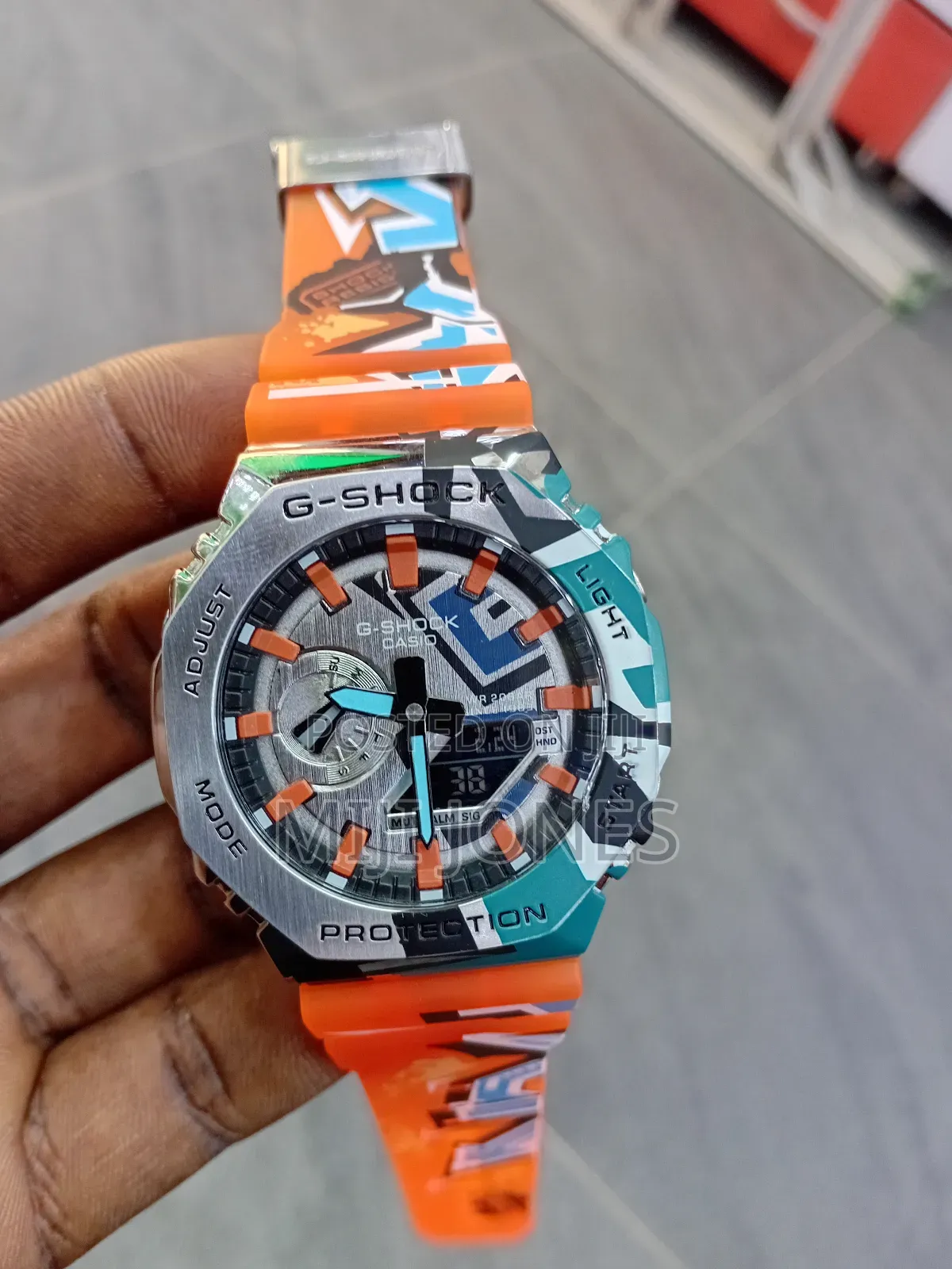 G-shock Patterned Orange Strap