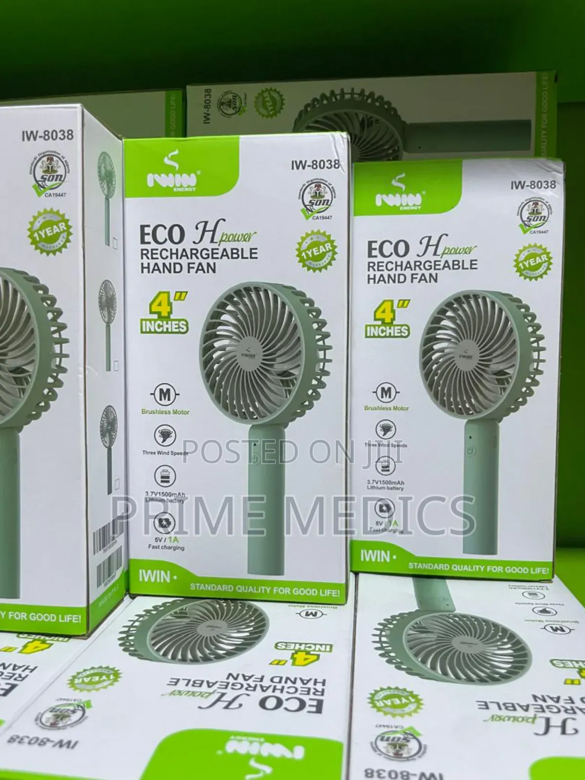 Potable Rechargeable Hand Fan