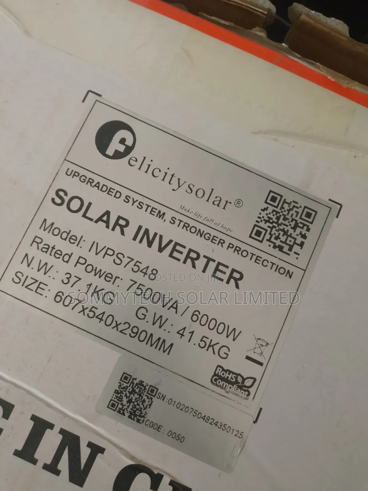 7.5kva Felicity Non Hybrid Inverter