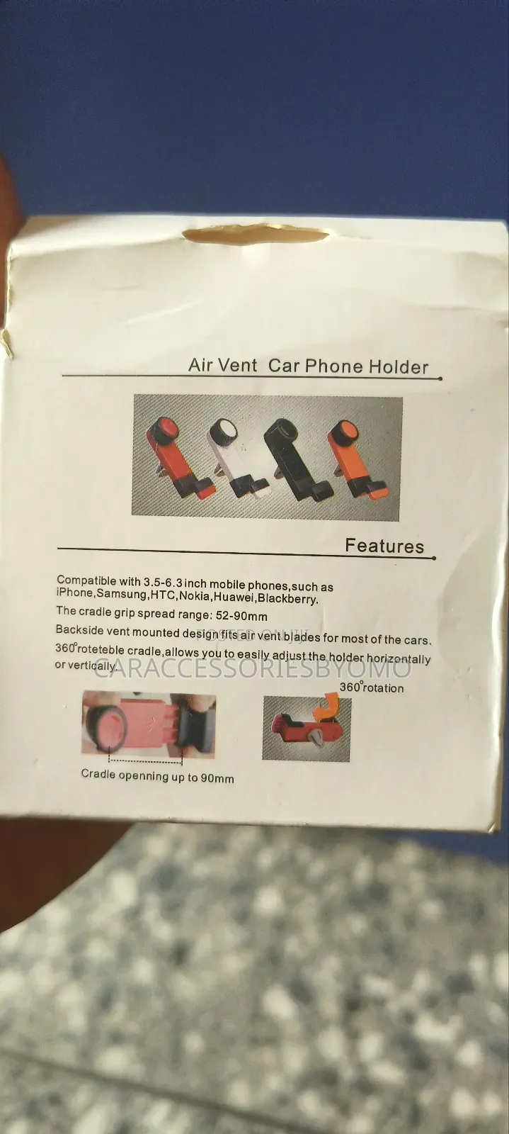 Portable Car Air Vent Mount for Mobile Phones