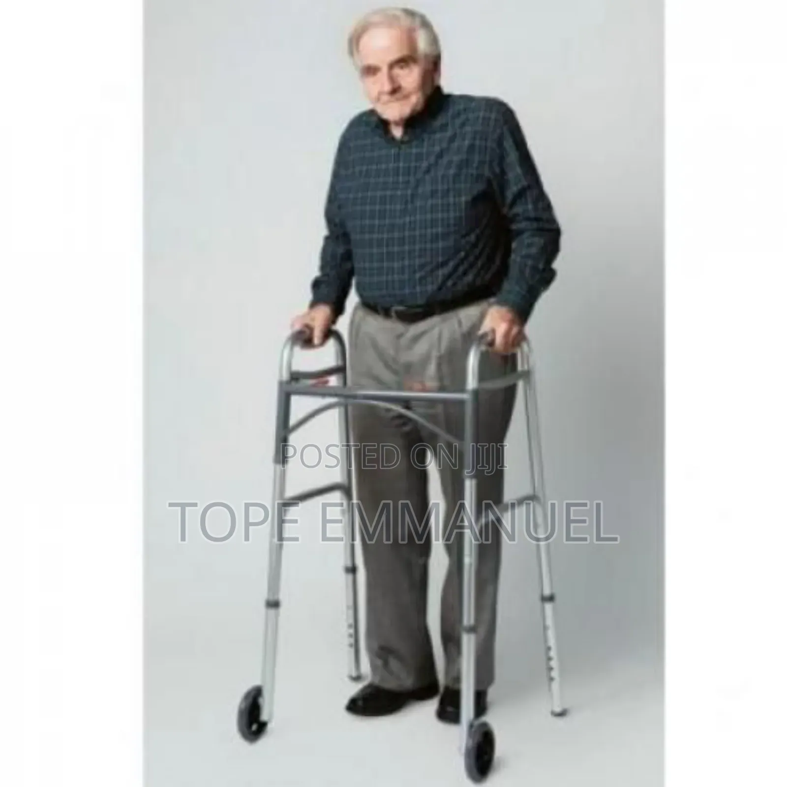 Drive Strong Foldable and Adjustable Walking Frame With Wheels