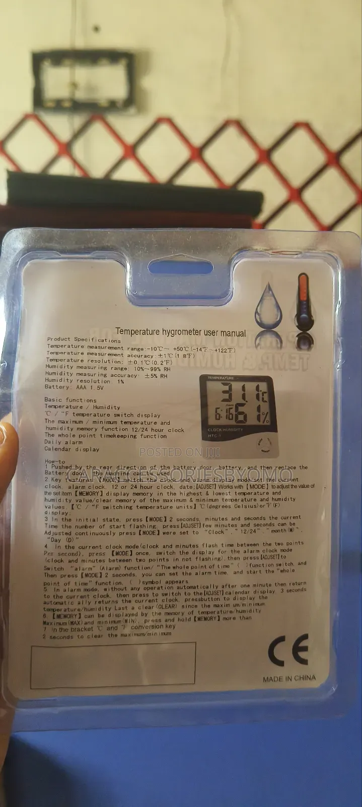 Operation Manual for Temperature and Humidity Meter - HTC-1