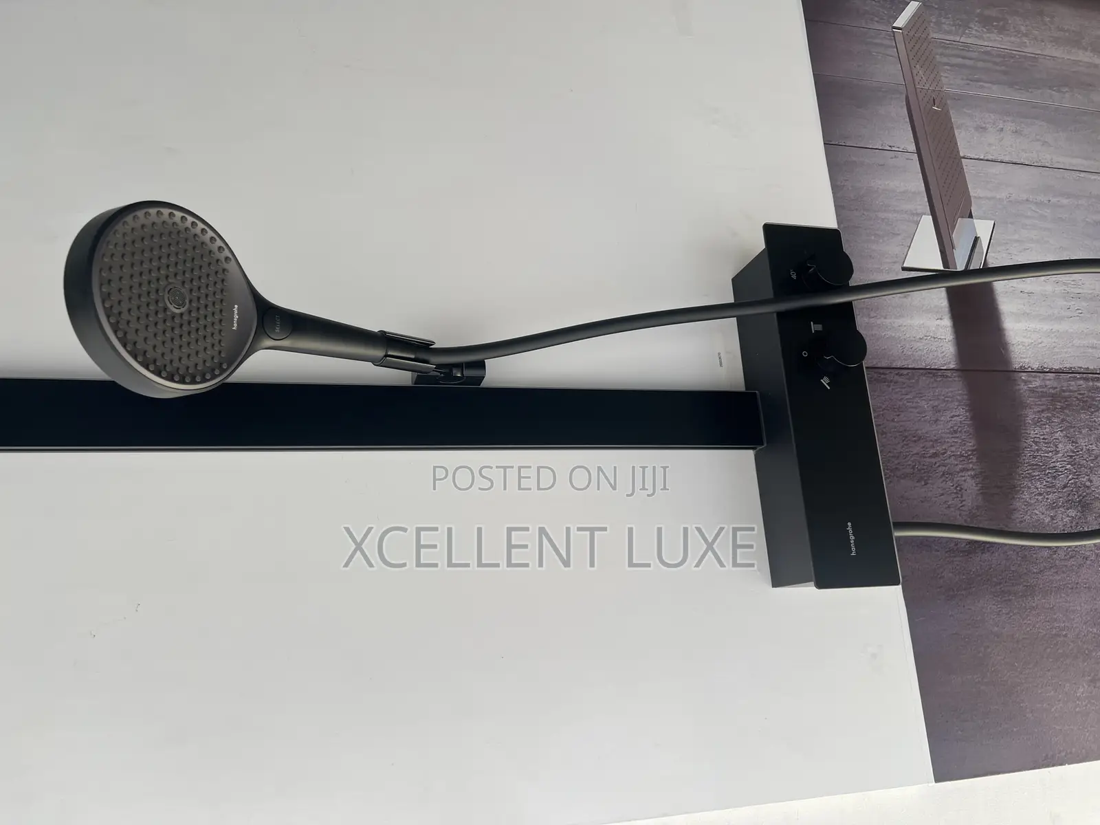 Hansgrohe Rainfinity Shower Mixer System on Matt Black Made in Germany