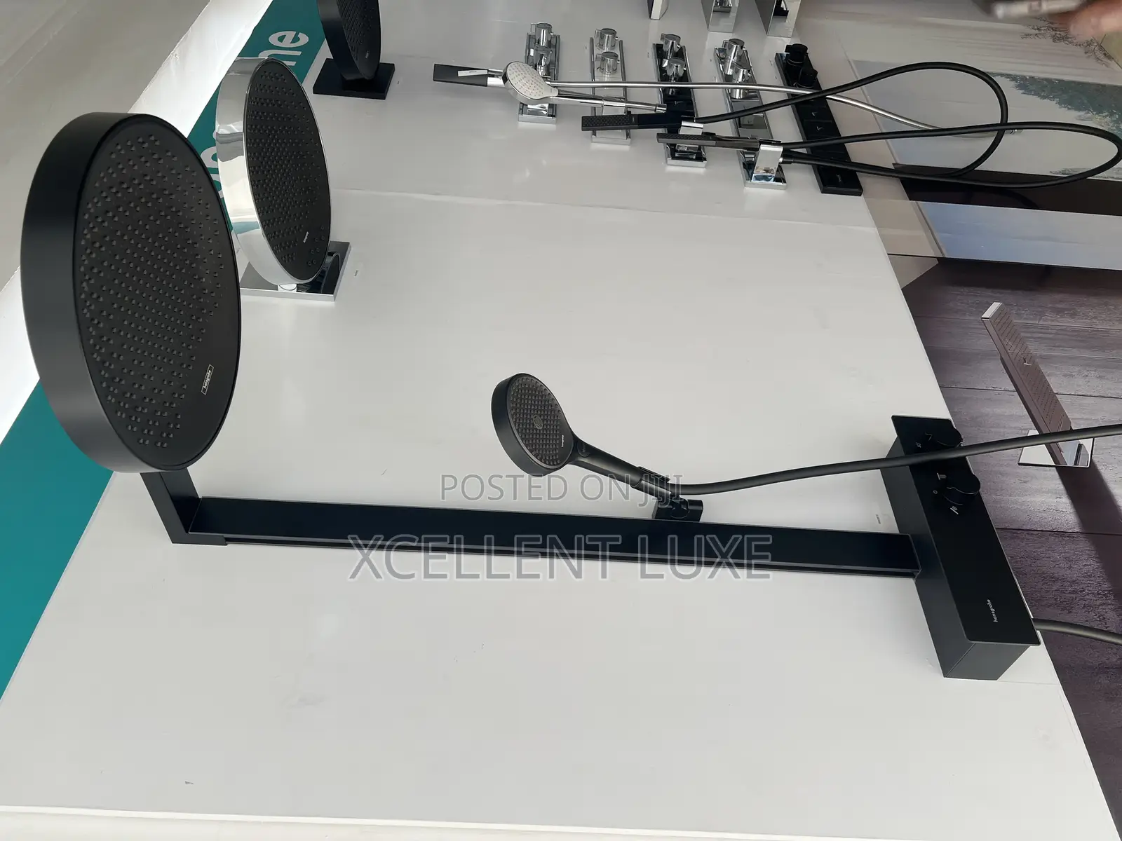 Hansgrohe Rainfinity Shower Mixer System on Matt Black Made in Germany