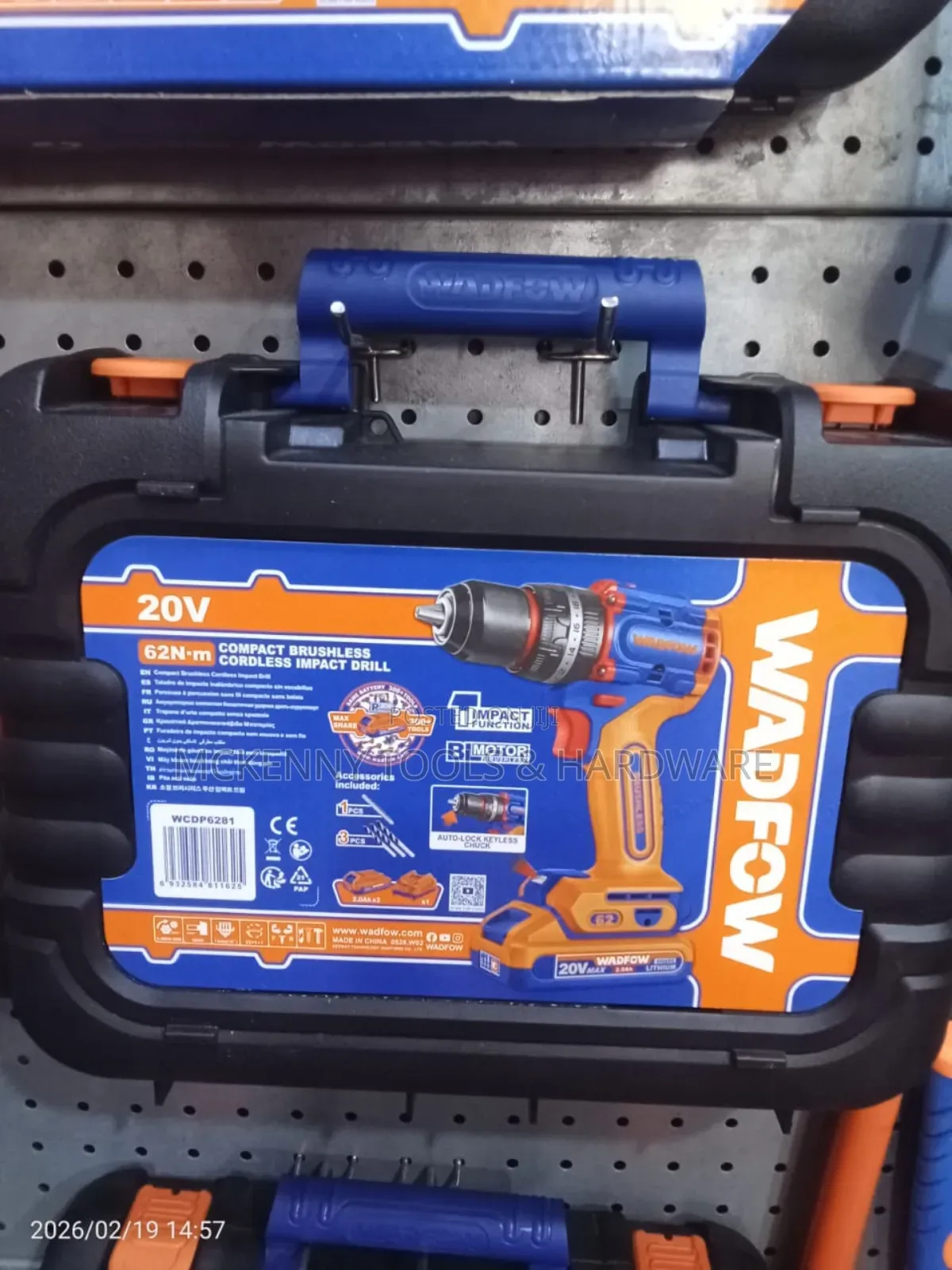 Wadfow 20v Compact Brushless Cordless Impact Drill (Wcdp621)
