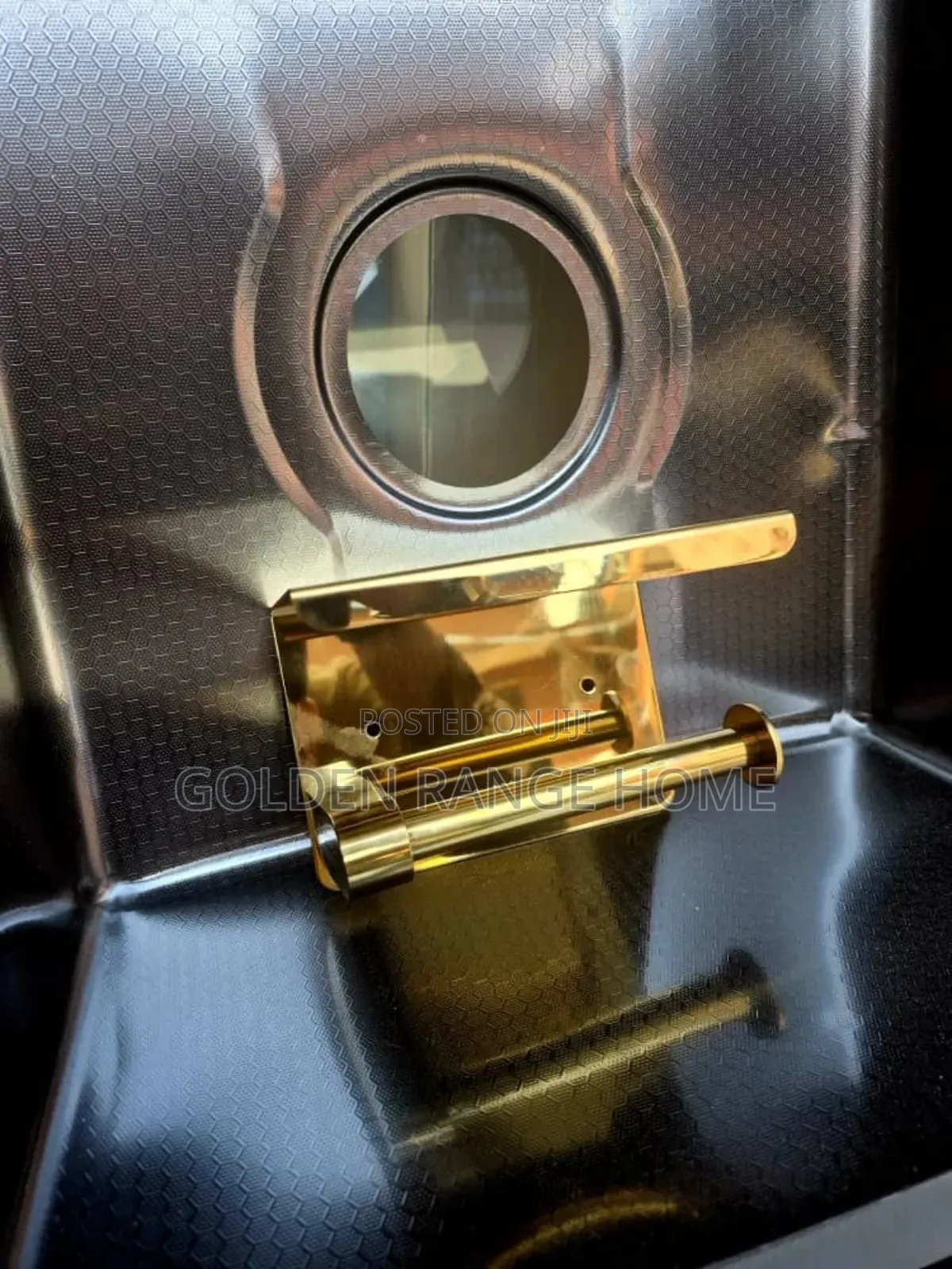Premium Gold Toilet Paper Holder With Shelf