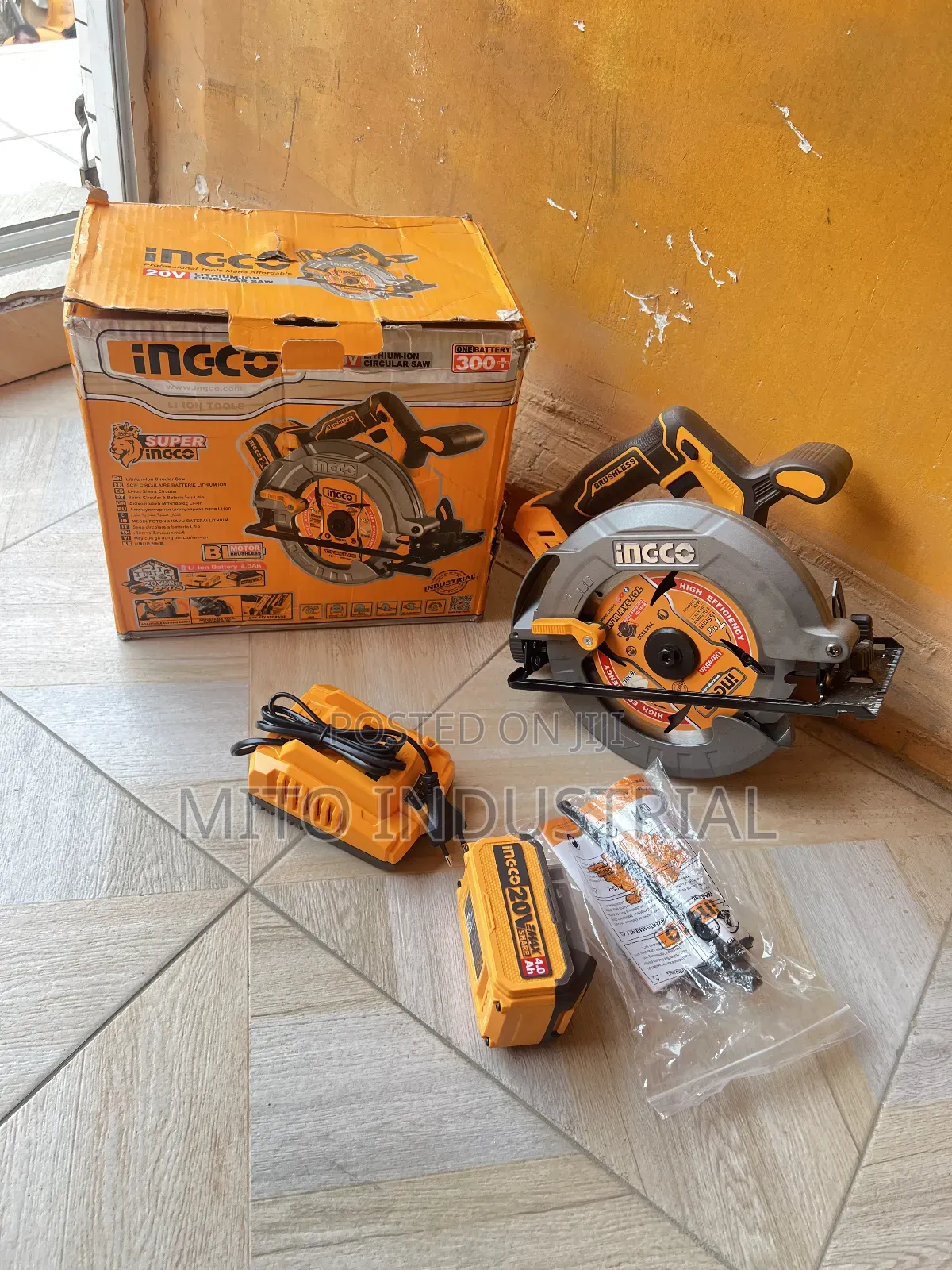 Ingco 20v Lithium-Ion Brushless Circular Saw (Model Csli18511).