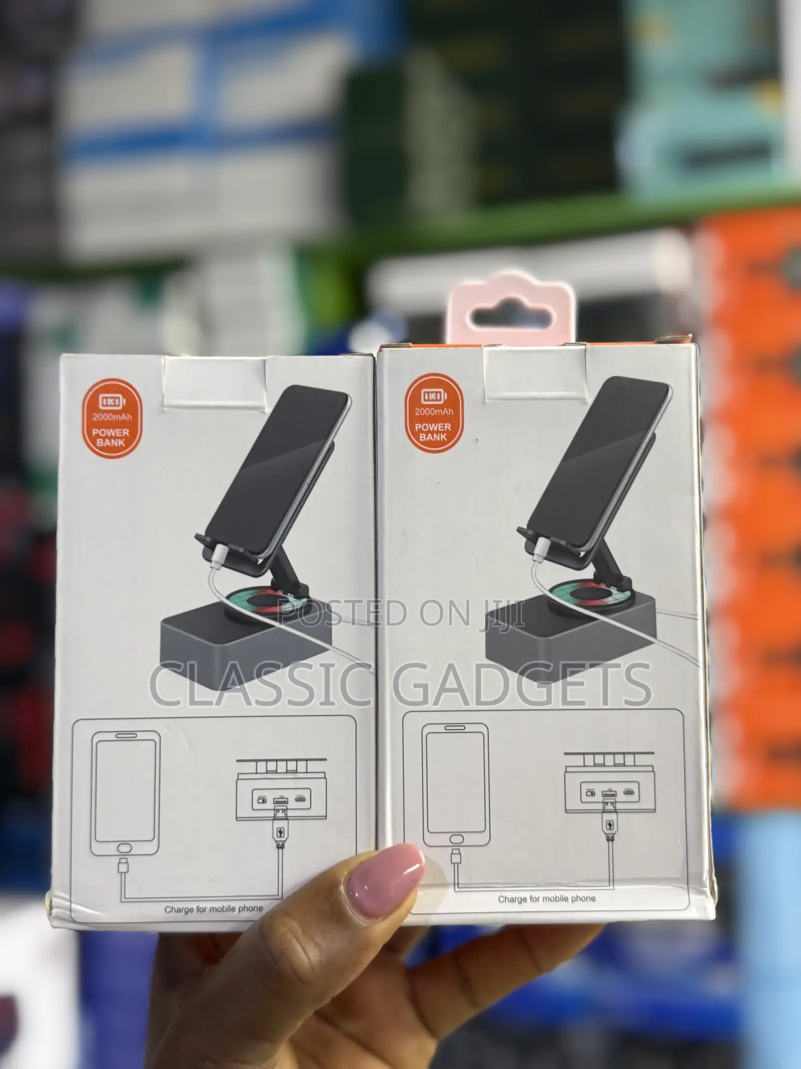 Kisonli M-2 Power Bank Speaker With Phone Holder
