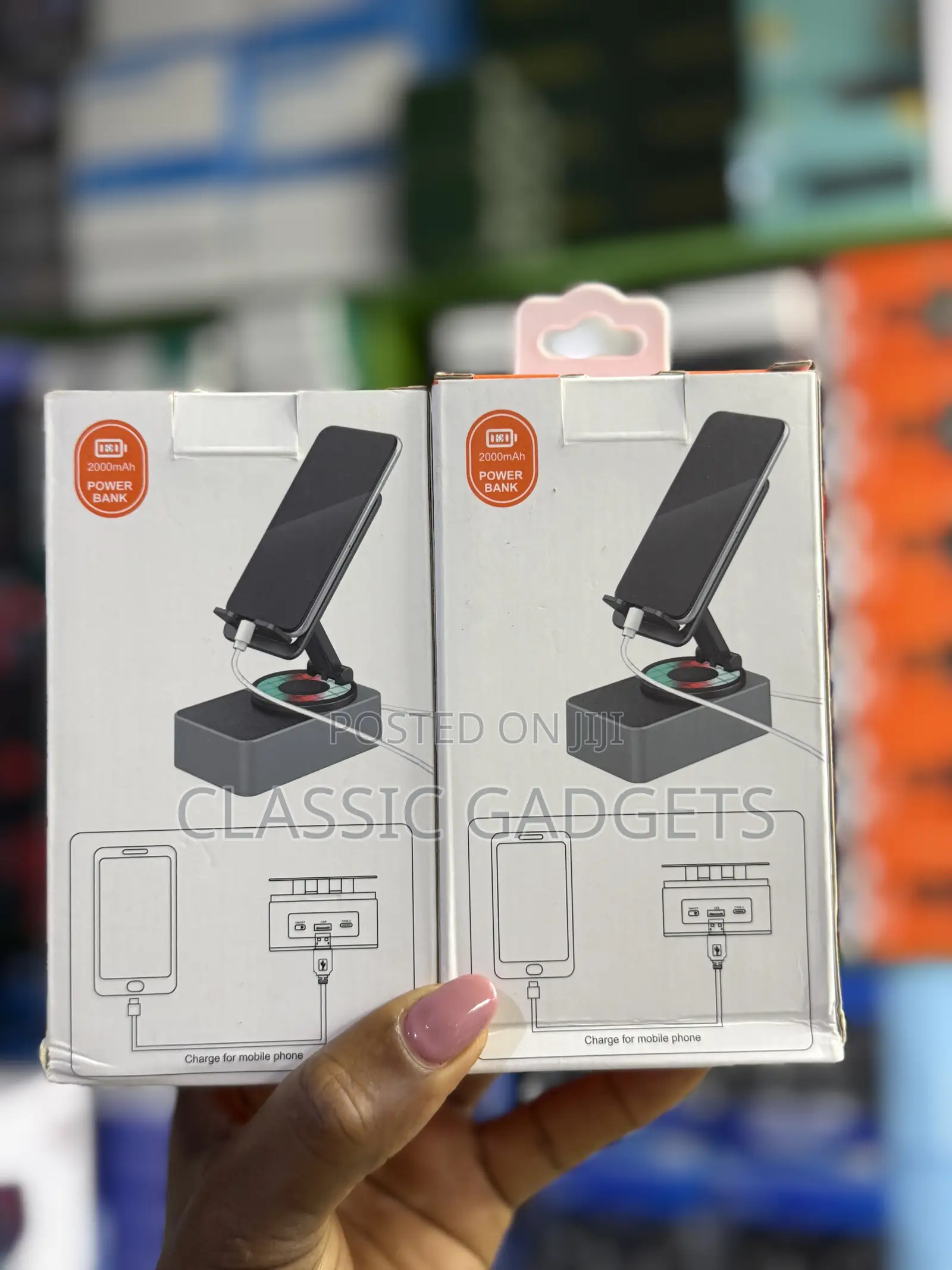 Kisonli M-2 Power Bank Speaker With Phone Holder