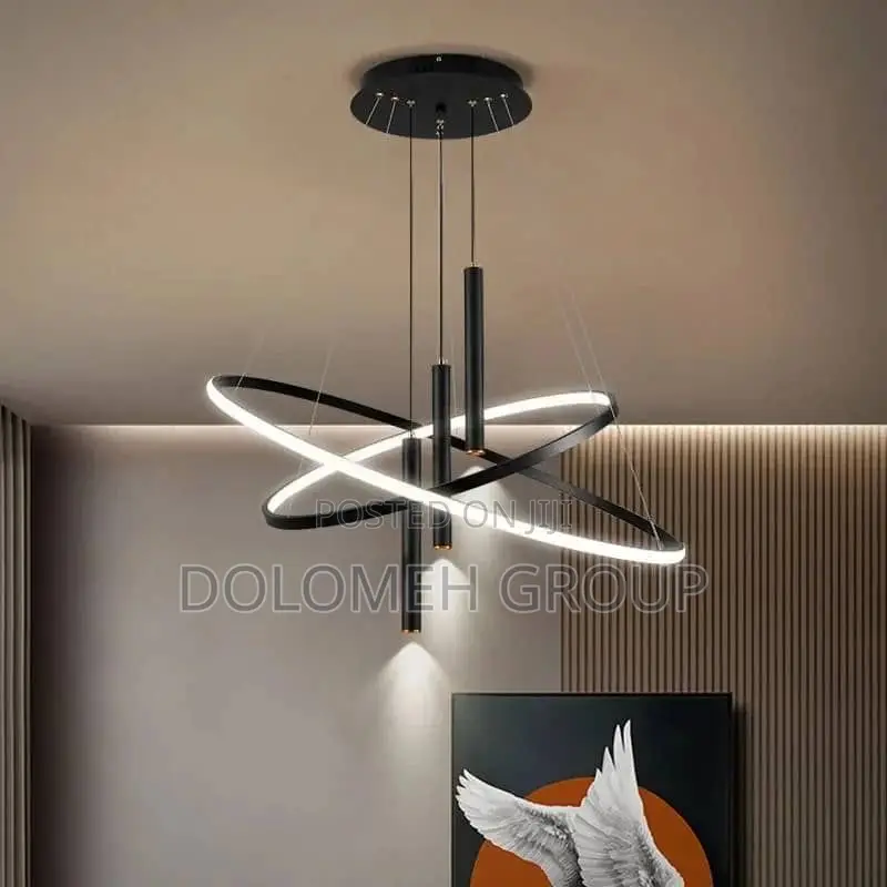 Nordic Round and 3 Pendant Chandelier