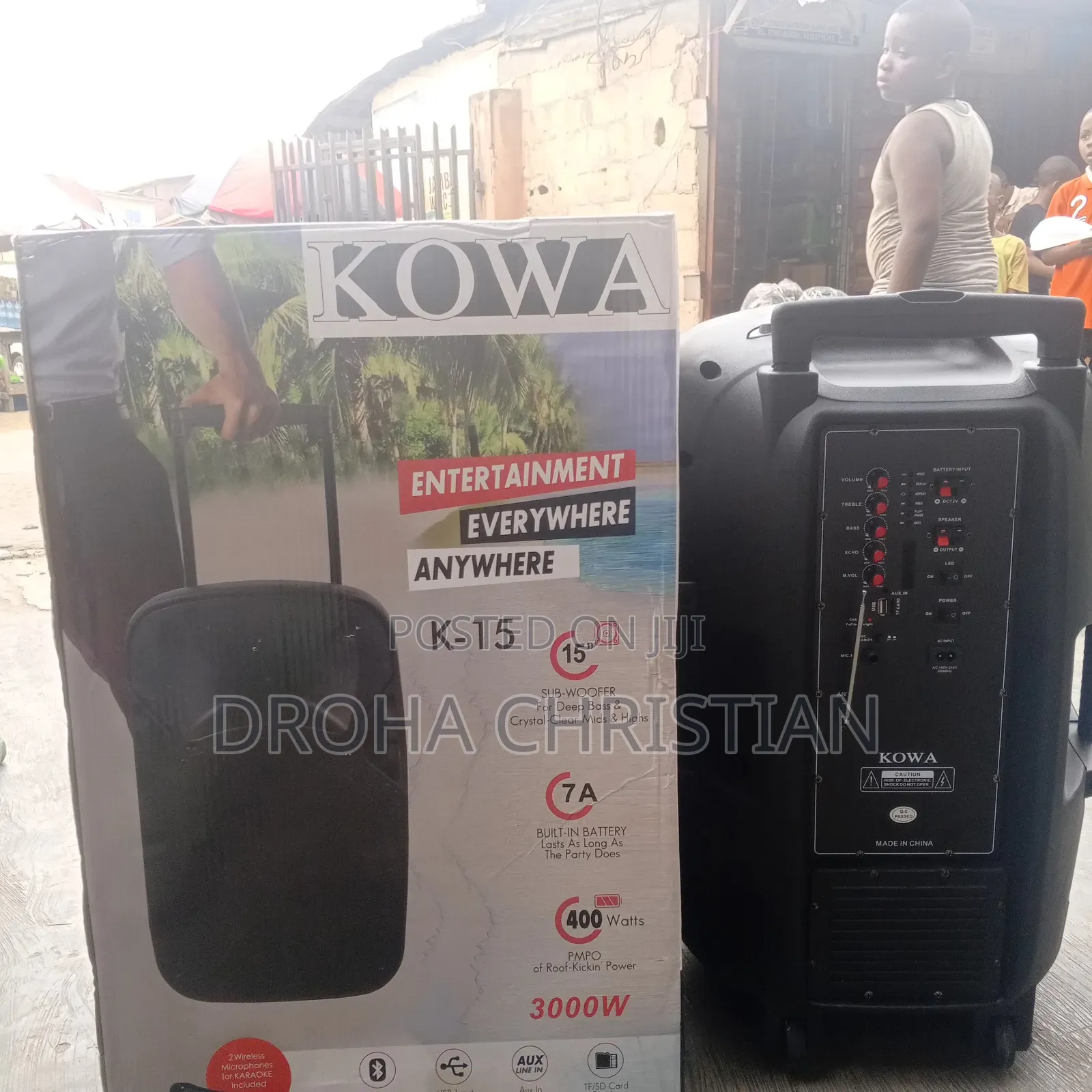 15" Black Body Kowa Rechargeable Megaphone