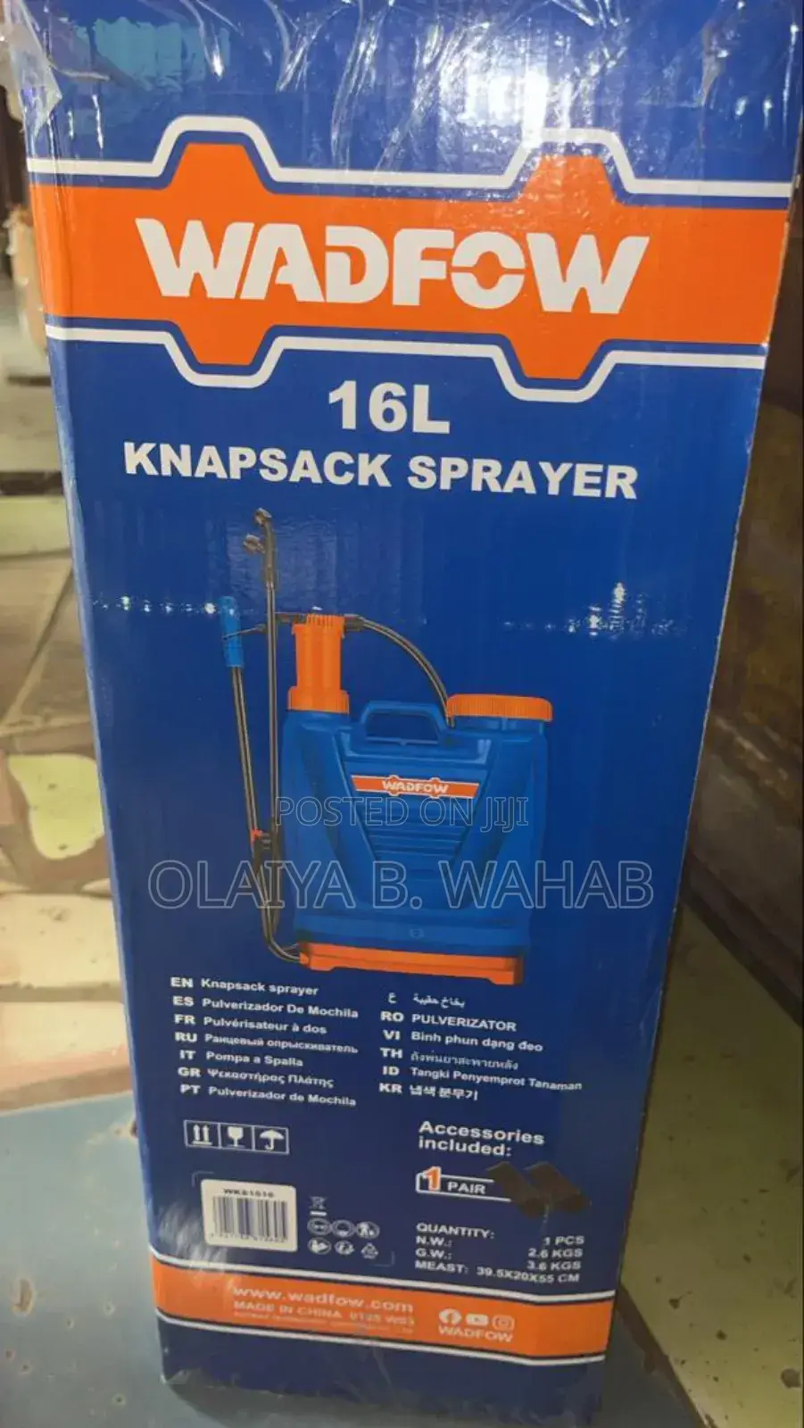Wadfow 16l Knapsack Sprayer 4.5bar Manual