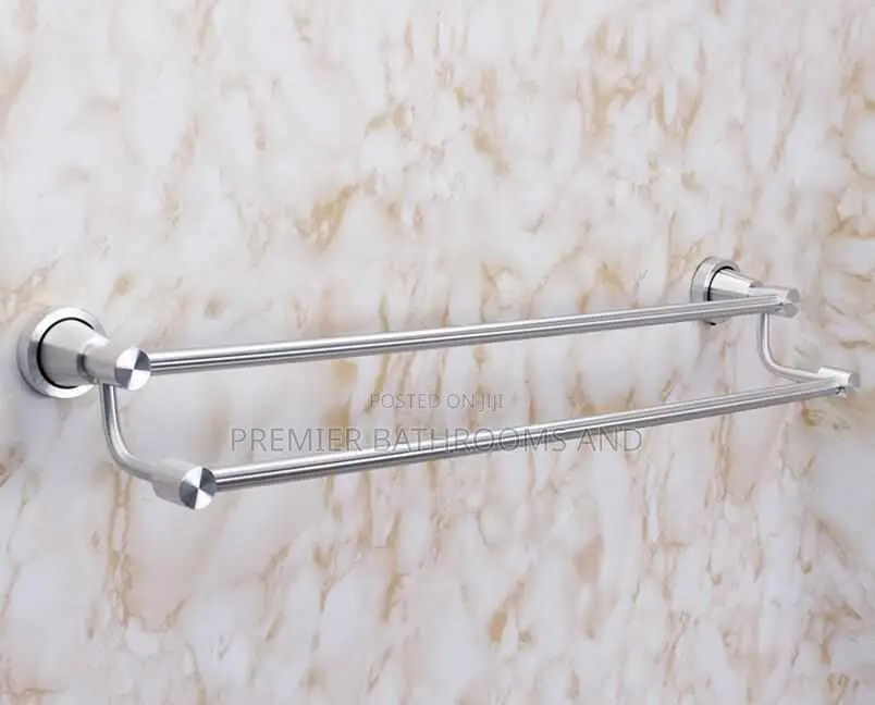 Double Aluminum Towels Rack