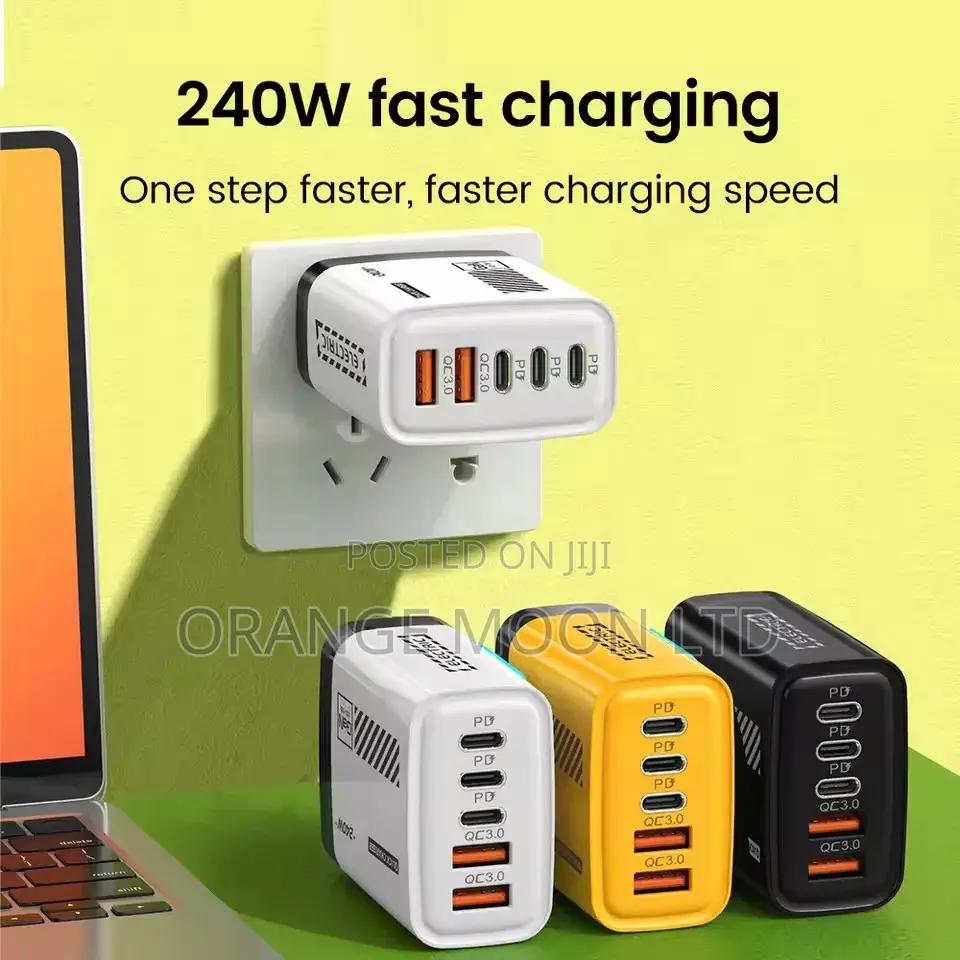 5 Ports 240w 3.0 Type-C Usb C Fast Charging Charger
