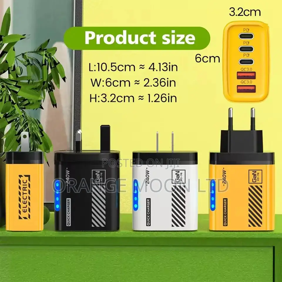 5 Ports 240w 3.0 Type-C Usb C Fast Charging Charger