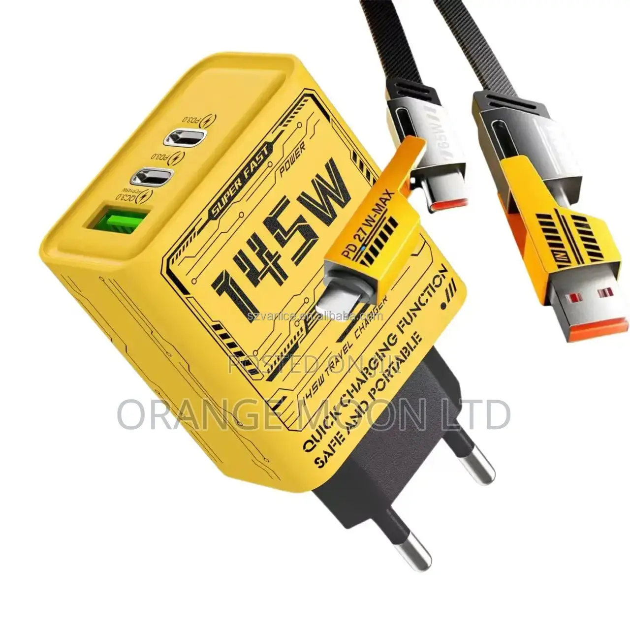 145w 3 Ports Usb Fast Charging 145w Type-C Gan Phone Charger