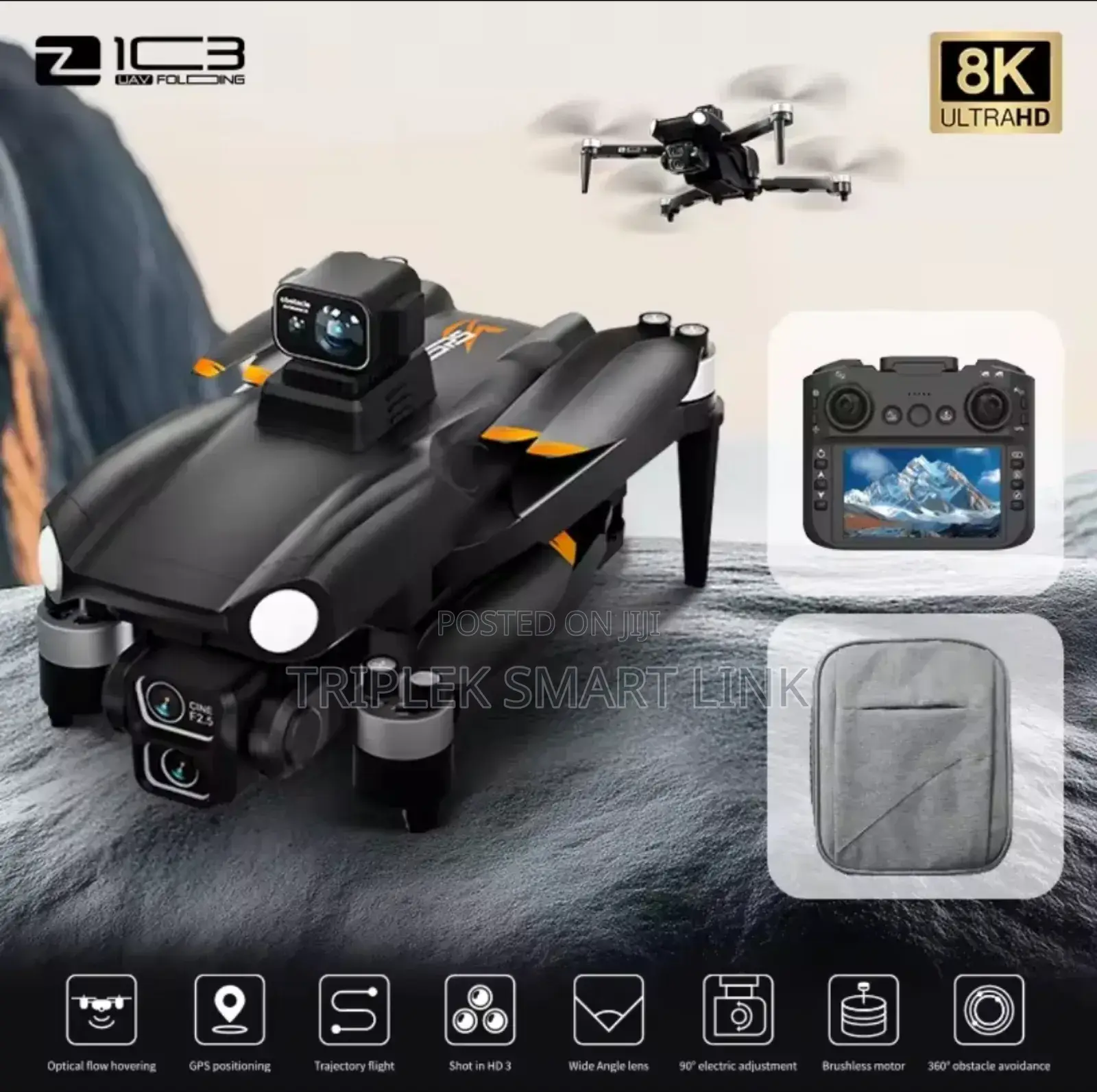 Z103 Obstacle Avoidance GPS Wifi Dual Camera Screen Controller Drone.