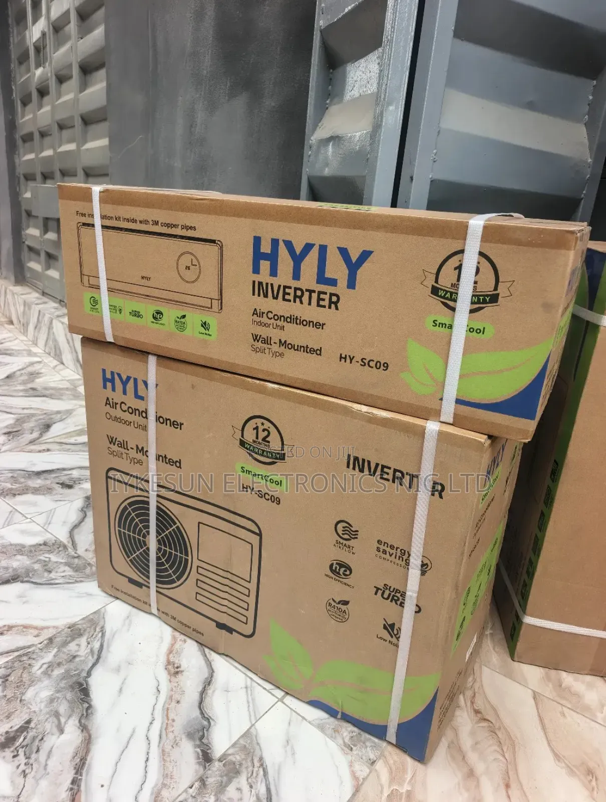 Original Hyly 1 Hp Inverter Air Conditioner Split Unit R410a Copper